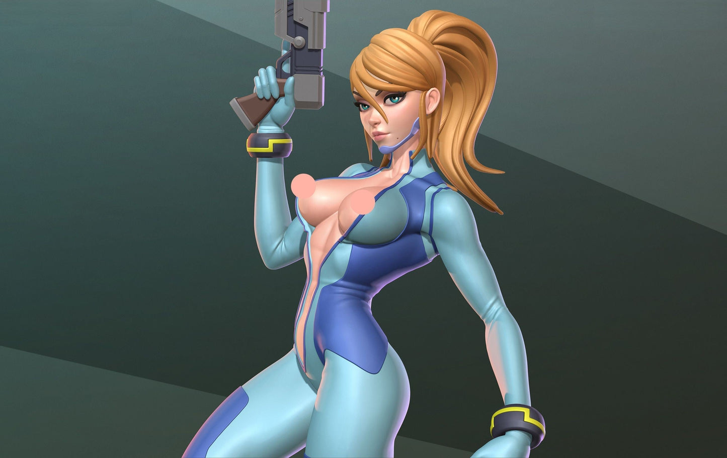 1303 Samus Aran Zero Suit Special Edition - Metroid - STL 3D Print Files - 3D Printed Garage Kit ガレージキット Resin Model Scale Figure フィギュア