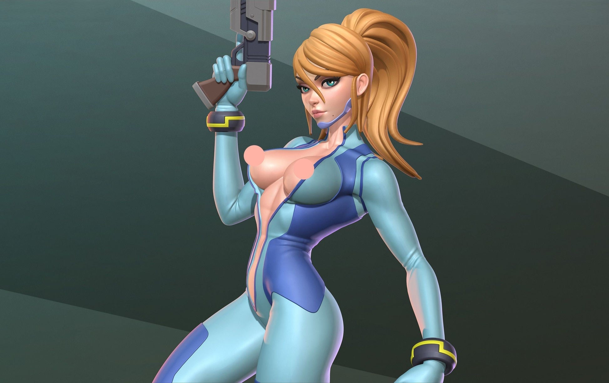 1303 Samus Aran Zero Suit Special Edition - Metroid - STL 3D Print Files - 3D Printed Garage Kit ガレージキット Resin Model Scale Figure フィギュア