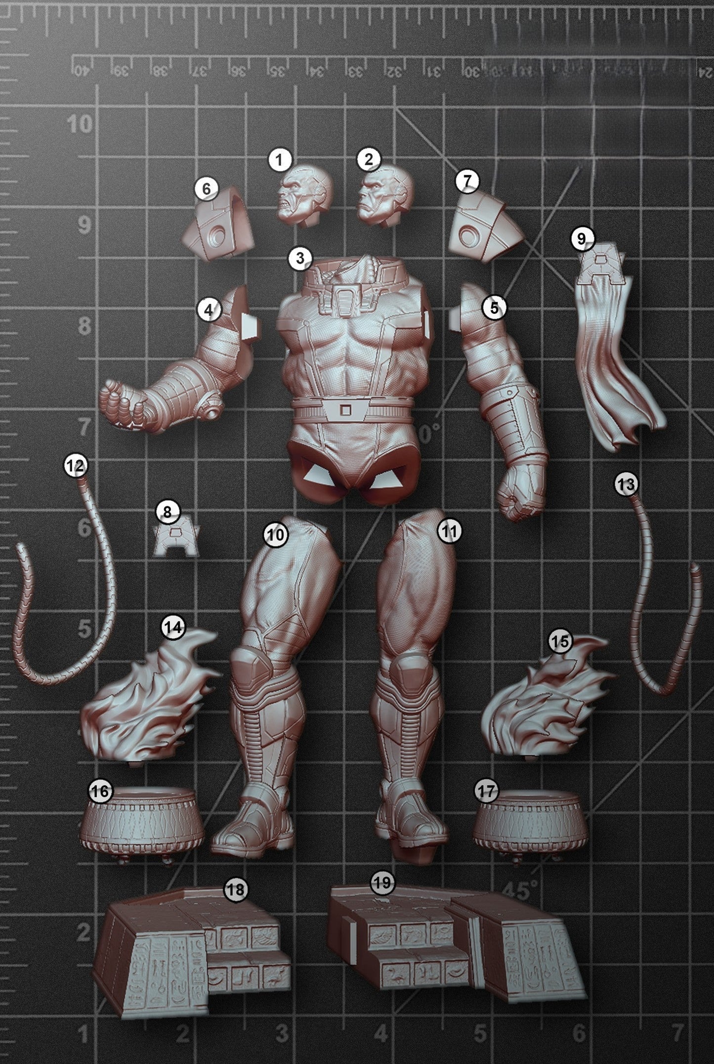 Apocalypse - X-Men 1/8 Scale - 3D Printed Garage Kit ガレージキット Resin Model Scale Figure フィギュア