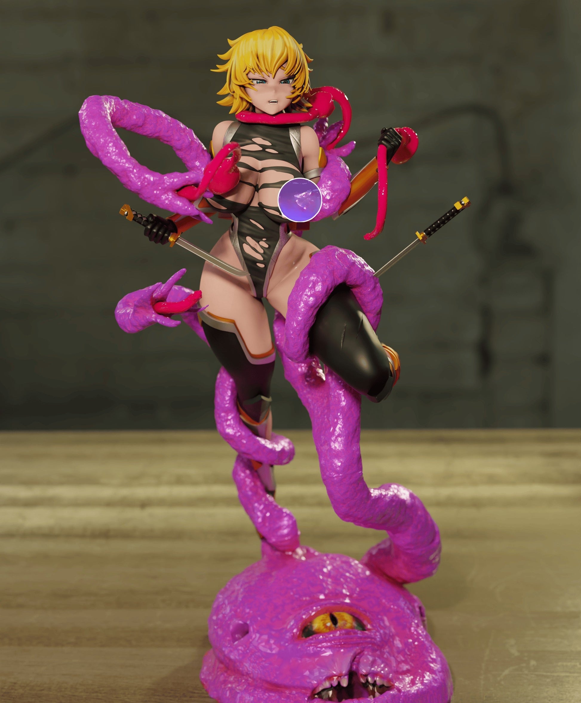 Igawa Sakura Special Edition - Taimanin - STL 3D Print Files - 3D Printed Garage Kit ガレージキット Resin Model Scale Figure フィギュア