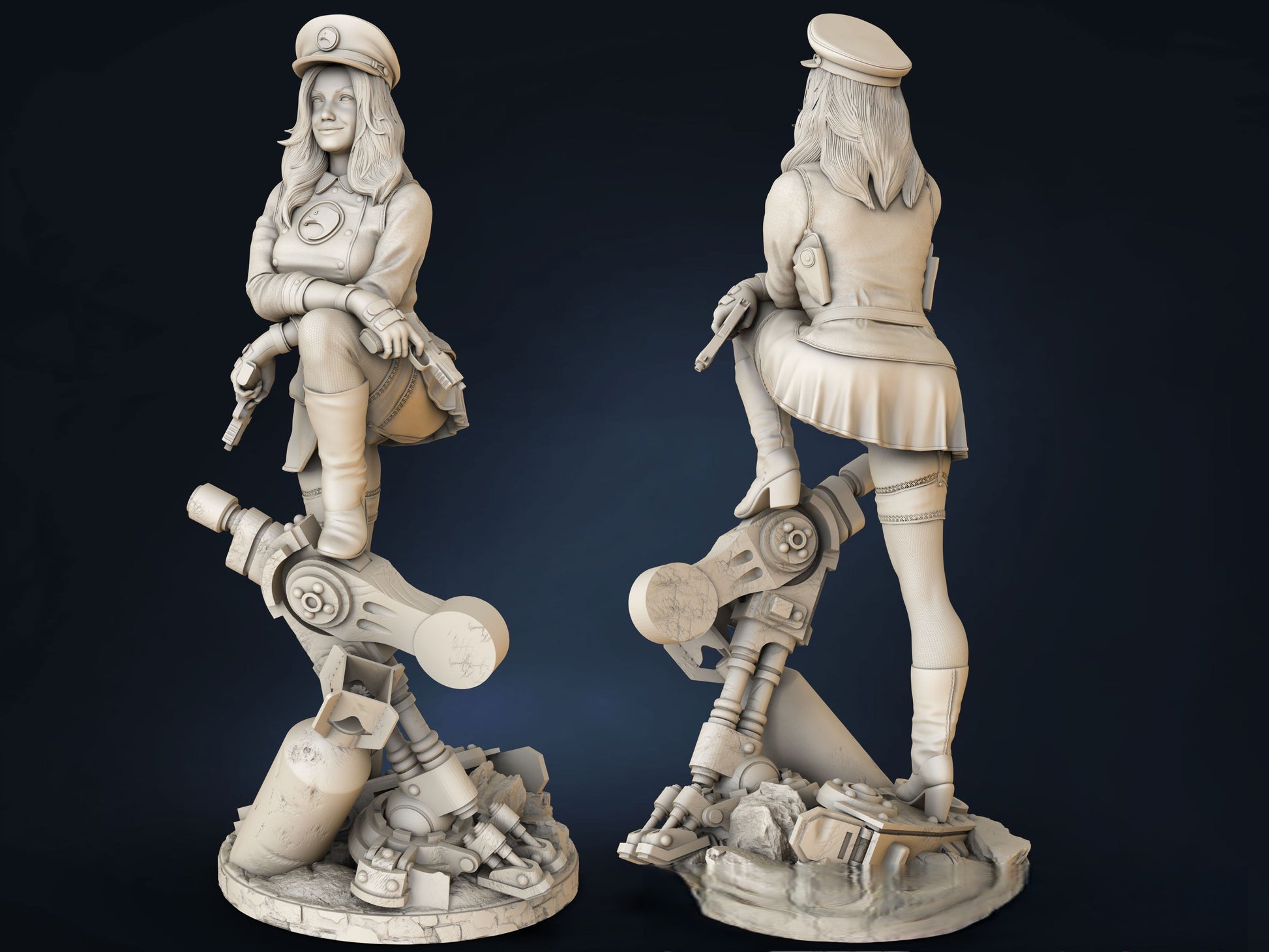 Lady Blackhawk Special Edition - DC Comics - STL 3D Print Files - 3D Printed Garage Kit ガレージキット Resin Model Scale Figure フィギュア