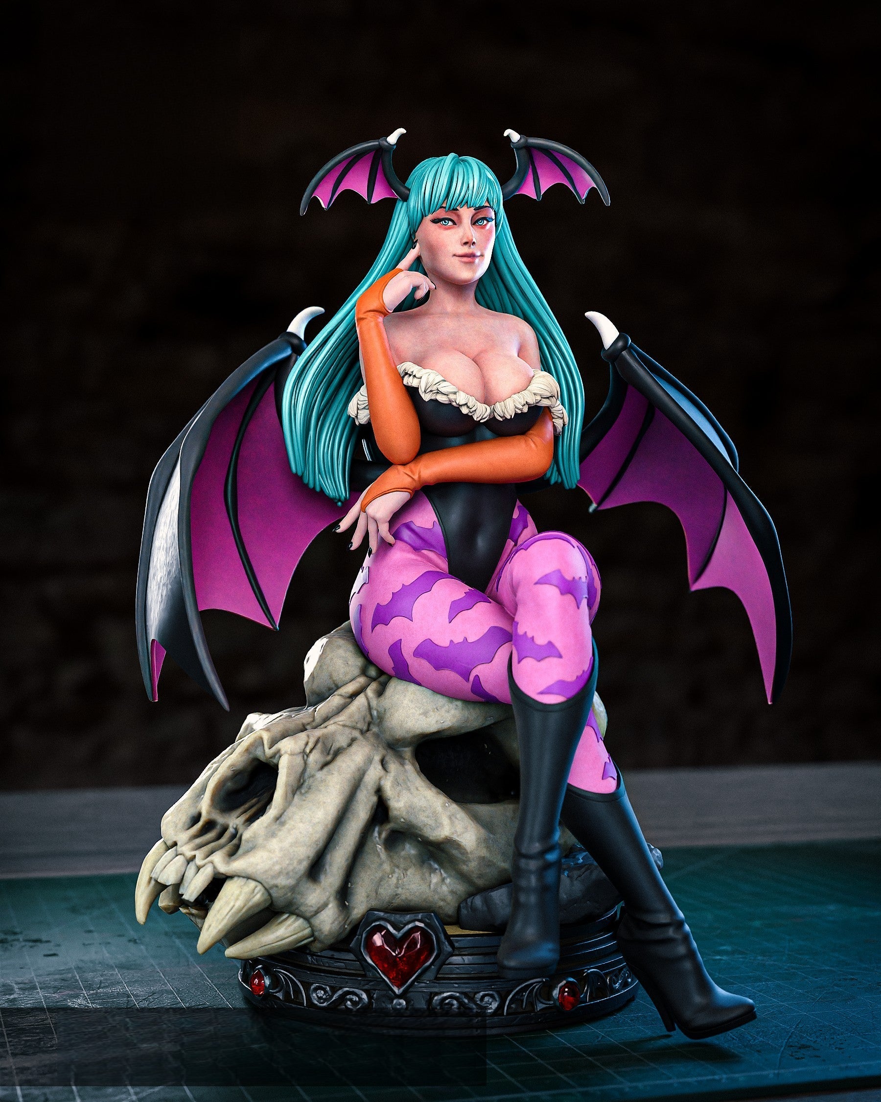 1320 Morrigan Special Edition - Darkstalkers - STL 3D Print Files - 3D Printed Garage Kit ガレージキット Resin Model Scale Figure フィギュア