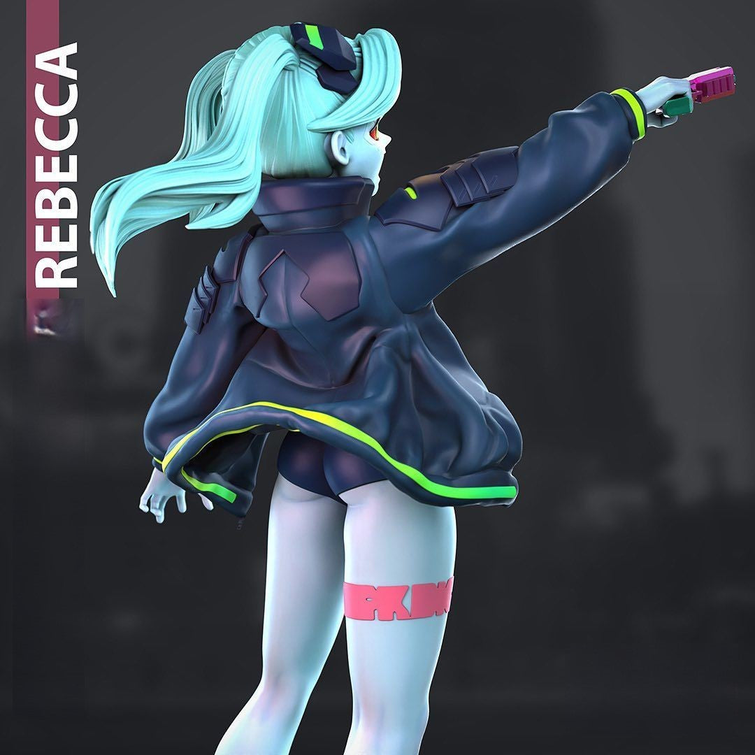 1240 Rebecca Special Edition - Cyberpunk - STL 3D Print Files - 3D Printed Garage Kit ガレージキット Resin Model Scale Figure フィギュア