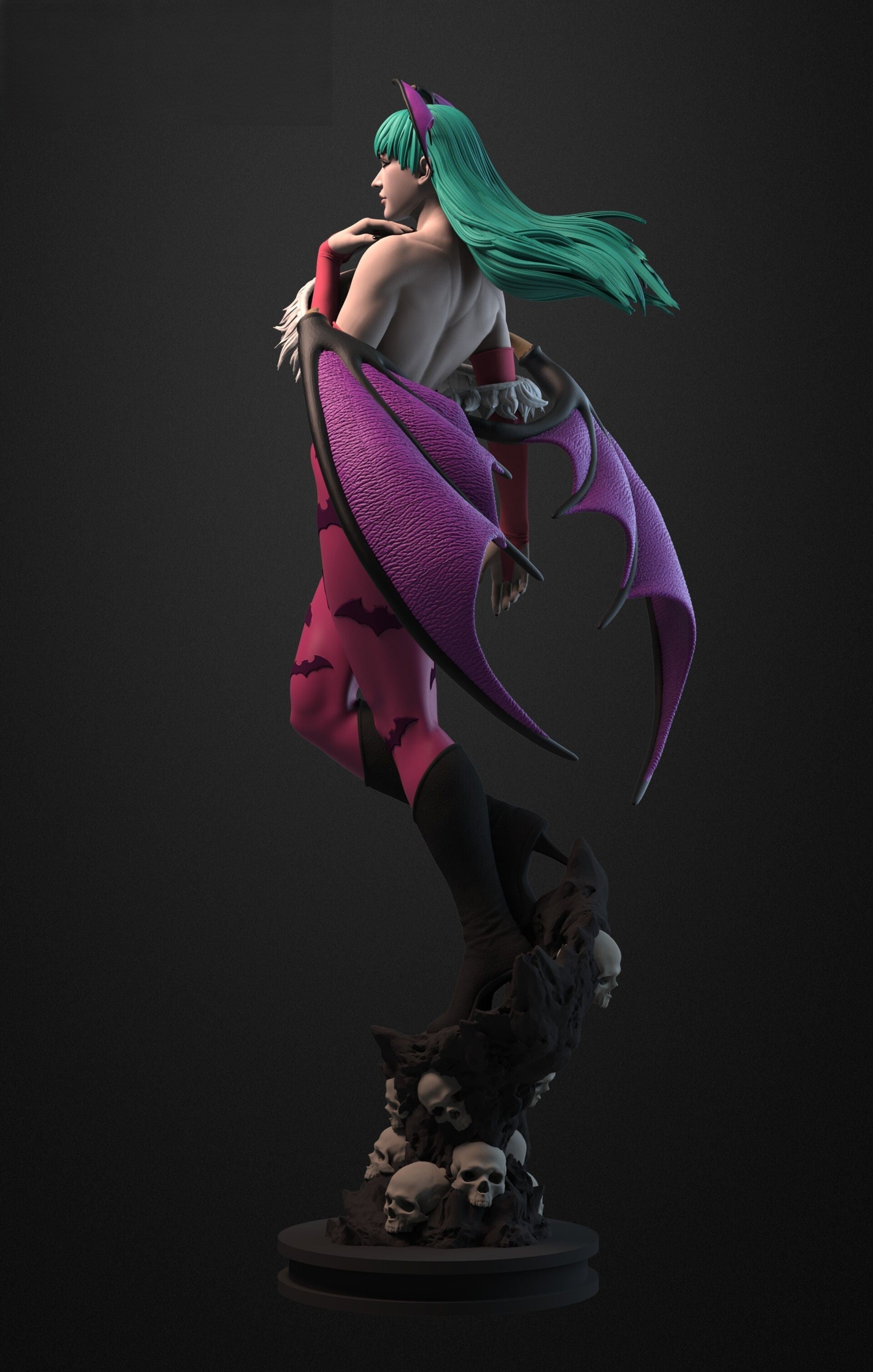 Morrigan Aensland Special Edition - Darkstalkers - STL 3D Print Files - 3D Printed Garage Kit ガレージキット Resin Model Scale Figure フィギュア
