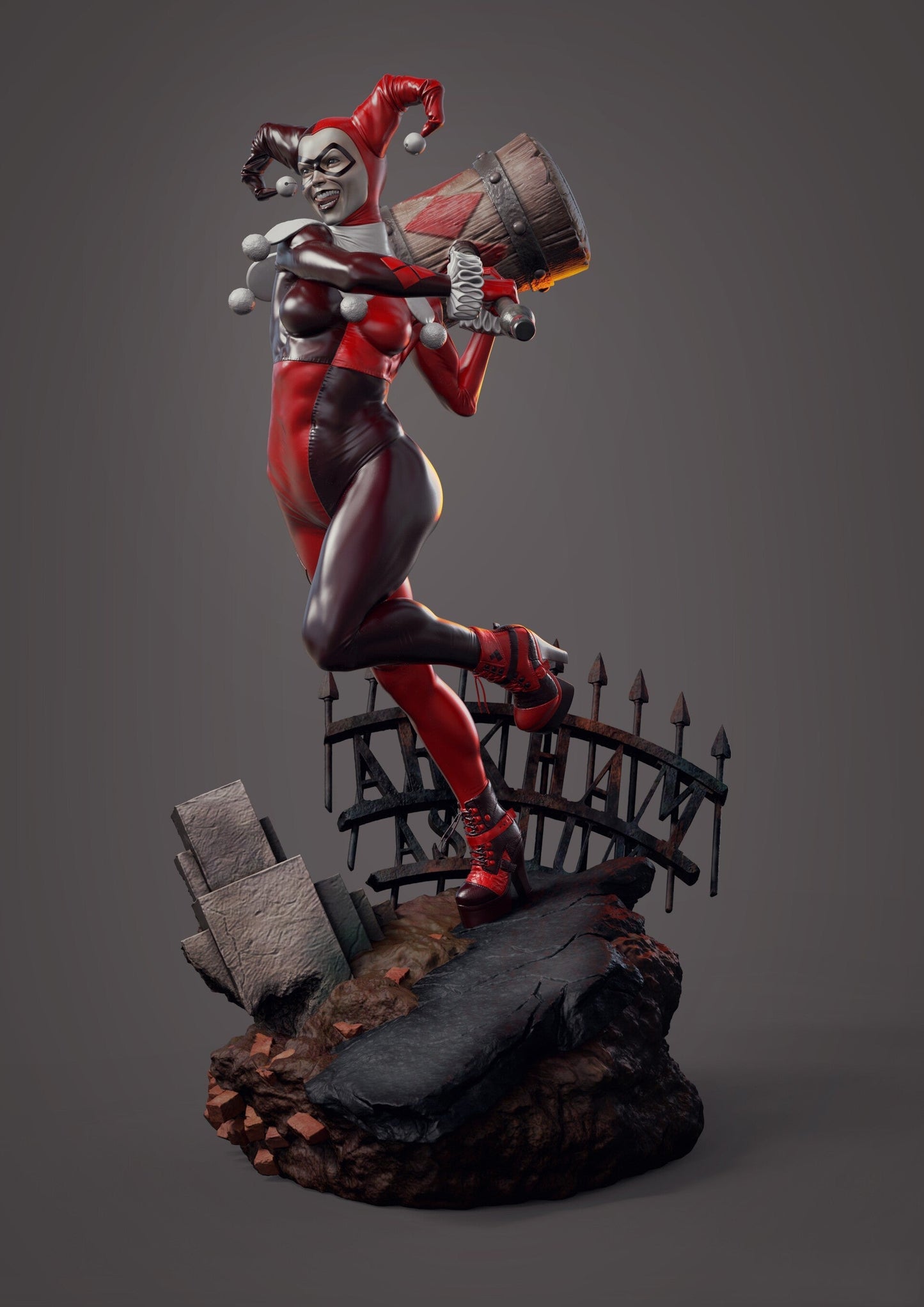1429 Harley Quinn Comic - DC Comics - STL 3D Print Files - 3D Printed Garage Kit ガレージキット Resin Model Scale Figure フィギュア