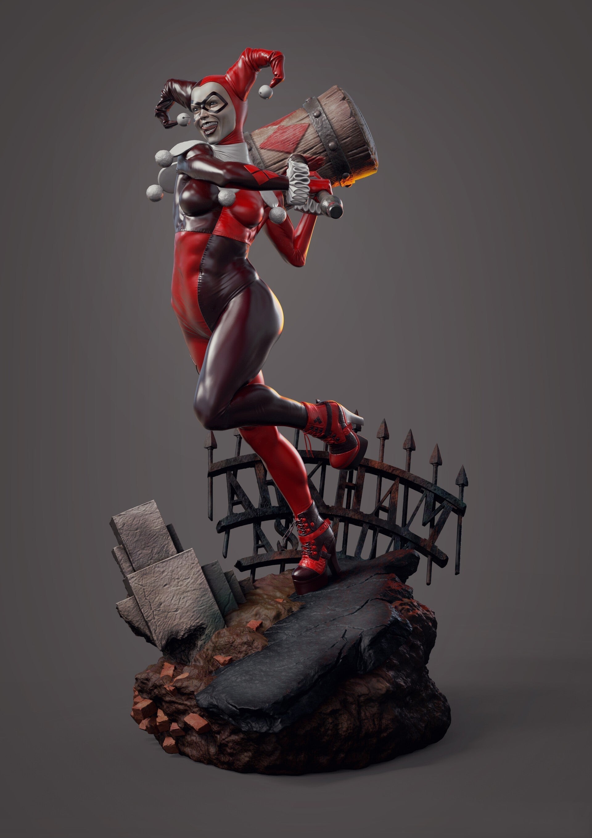 1429 Harley Quinn Comic - DC Comics - STL 3D Print Files - 3D Printed Garage Kit ガレージキット Resin Model Scale Figure フィギュア