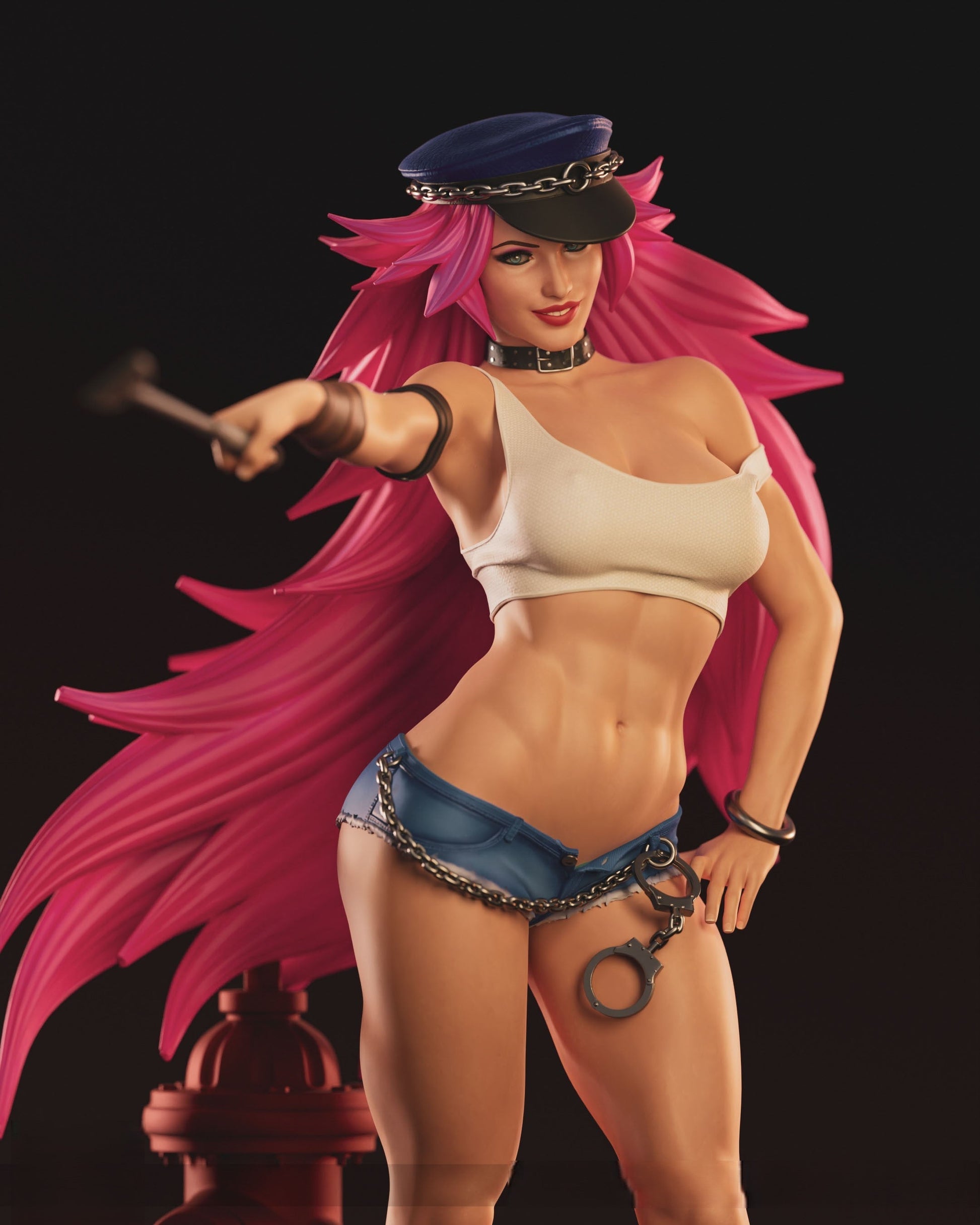 1433 Poison Special Edition - Street Fighter - STL 3D Print Files - 3D Printed Garage Kit ガレージキット Resin Model Scale Figure フィギュア