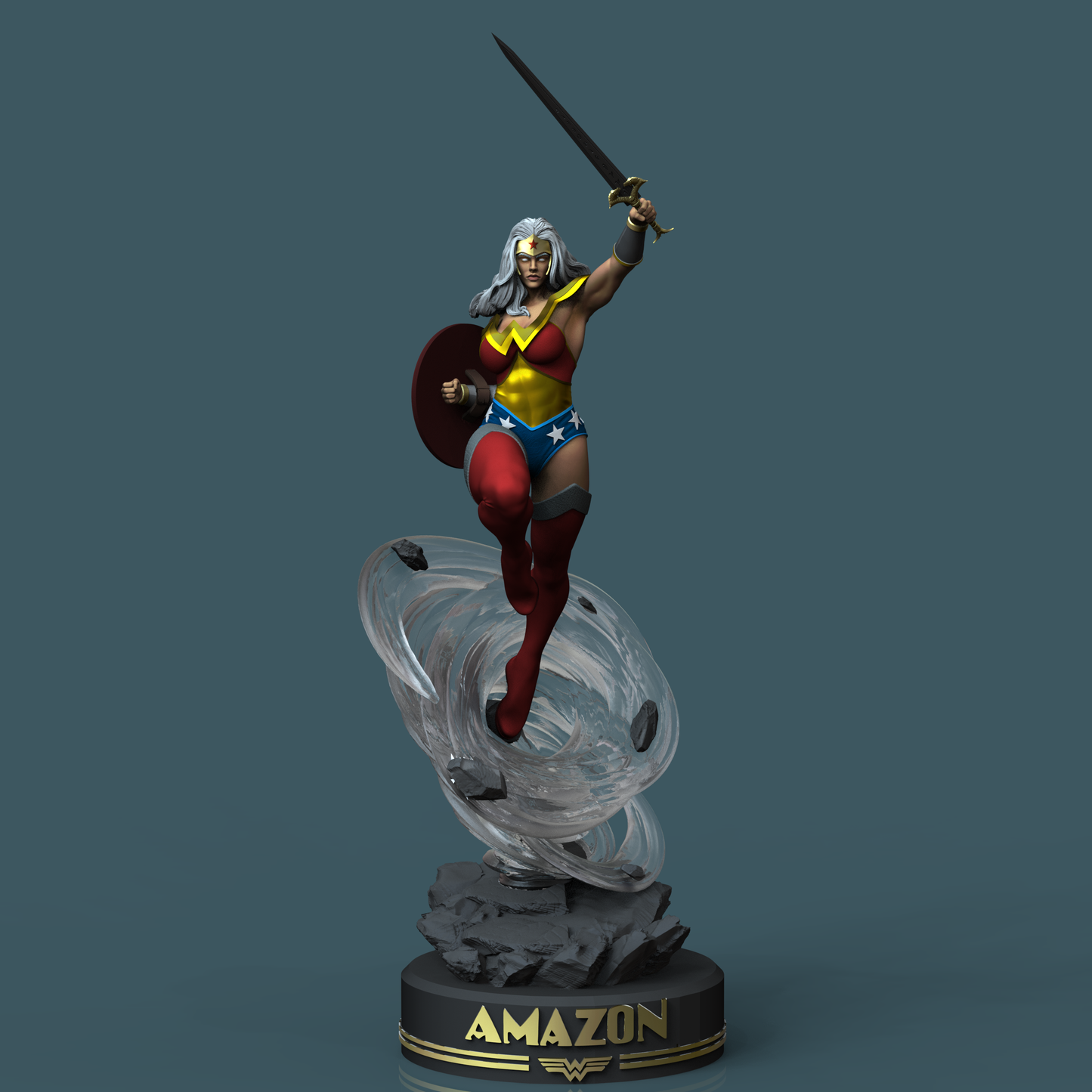 1367 Wonder Woman - Amazon Warriors - STL 3D Print Files - 3D Printed Garage Kit ガレージキット Resin Model Scale Figure フィギュア