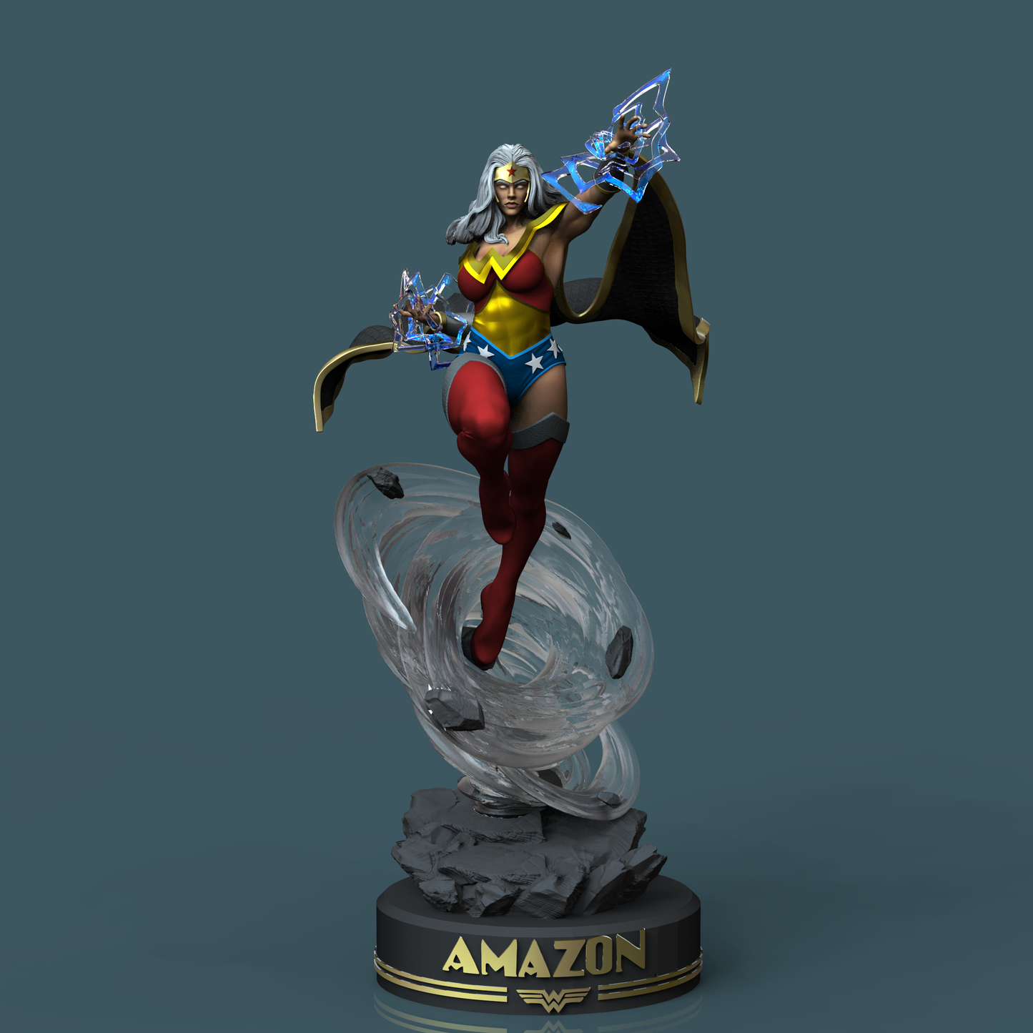 1367 Wonder Woman - Amazon Warriors - STL 3D Print Files - 3D Printed Garage Kit ガレージキット Resin Model Scale Figure フィギュア