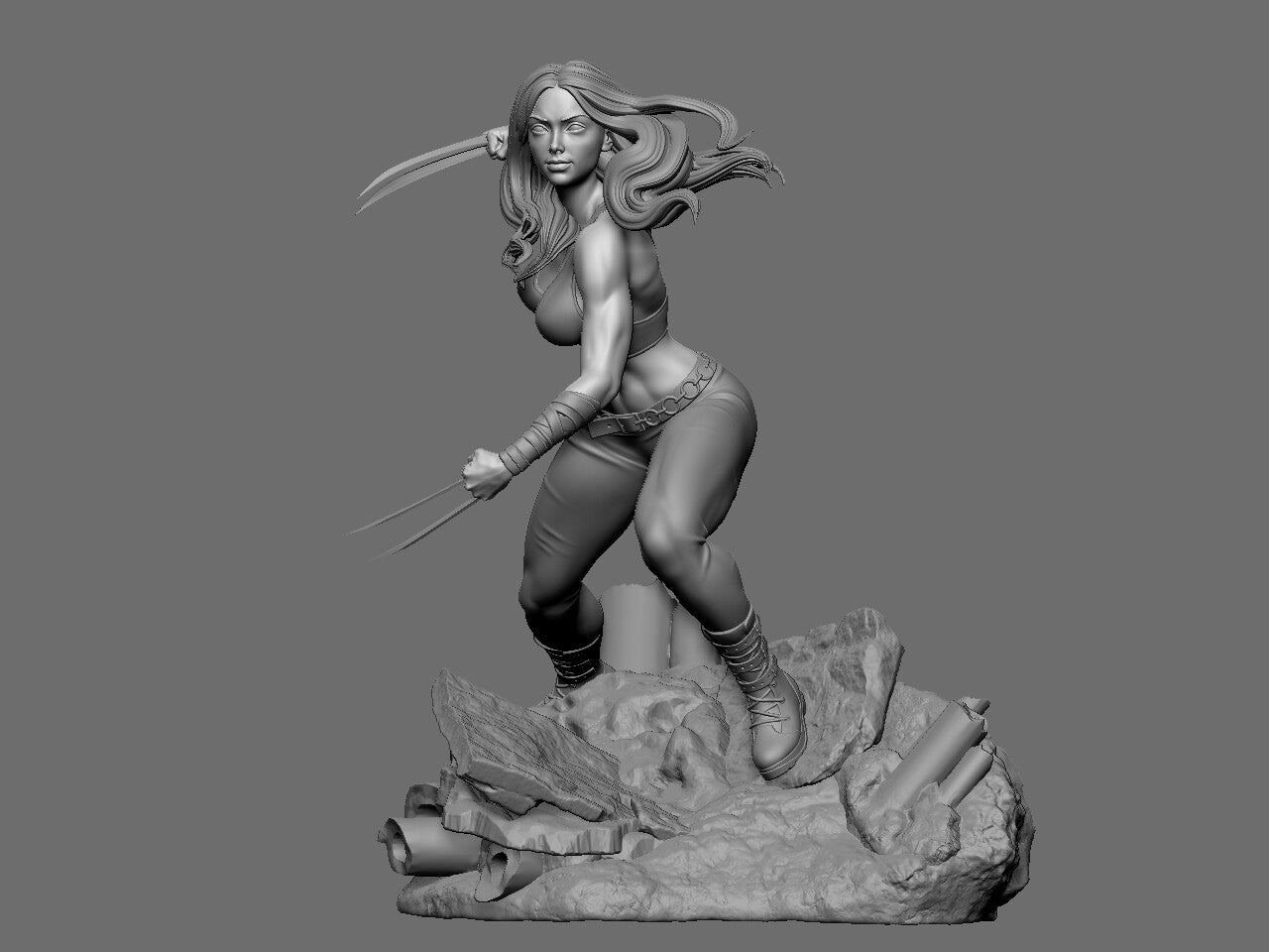 X-23 Special Edition - X-men - STL 3D Print Files - 3D Printed Garage Kit ガレージキット Resin Model Scale Figure フィギュア