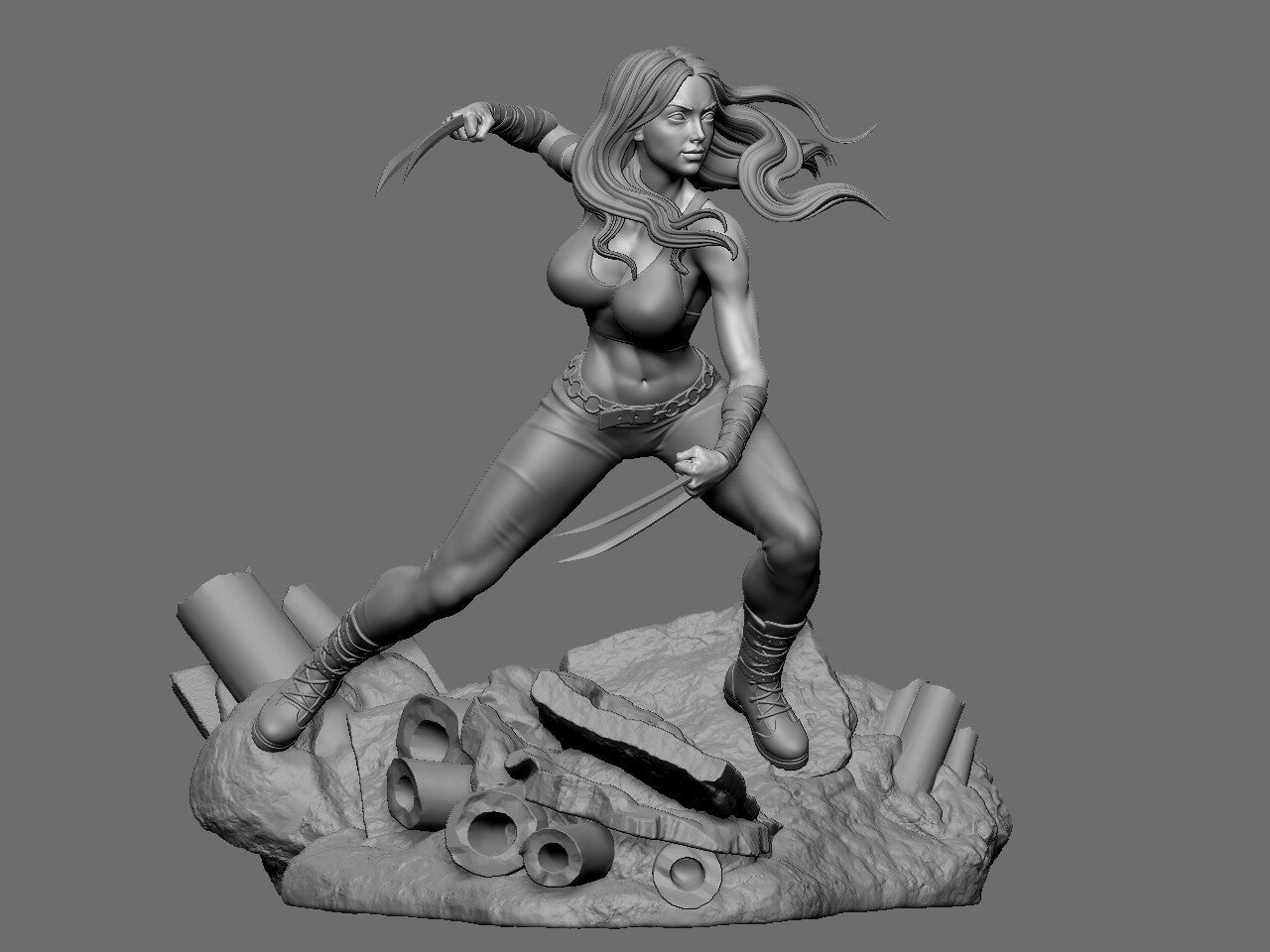 X-23 Special Edition - X-men - STL 3D Print Files - 3D Printed Garage Kit ガレージキット Resin Model Scale Figure フィギュア