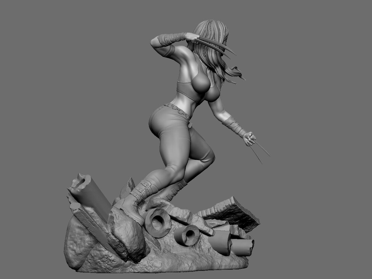 X-23 Special Edition - X-men - STL 3D Print Files - 3D Printed Garage Kit ガレージキット Resin Model Scale Figure フィギュア