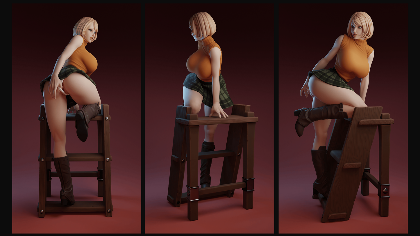 Ashley Graham Special Edition - Resident Evil - STL 3D Print Files - 3D Printed Garage Kit ガレージキット Resin Model Scale Figure フィギュア