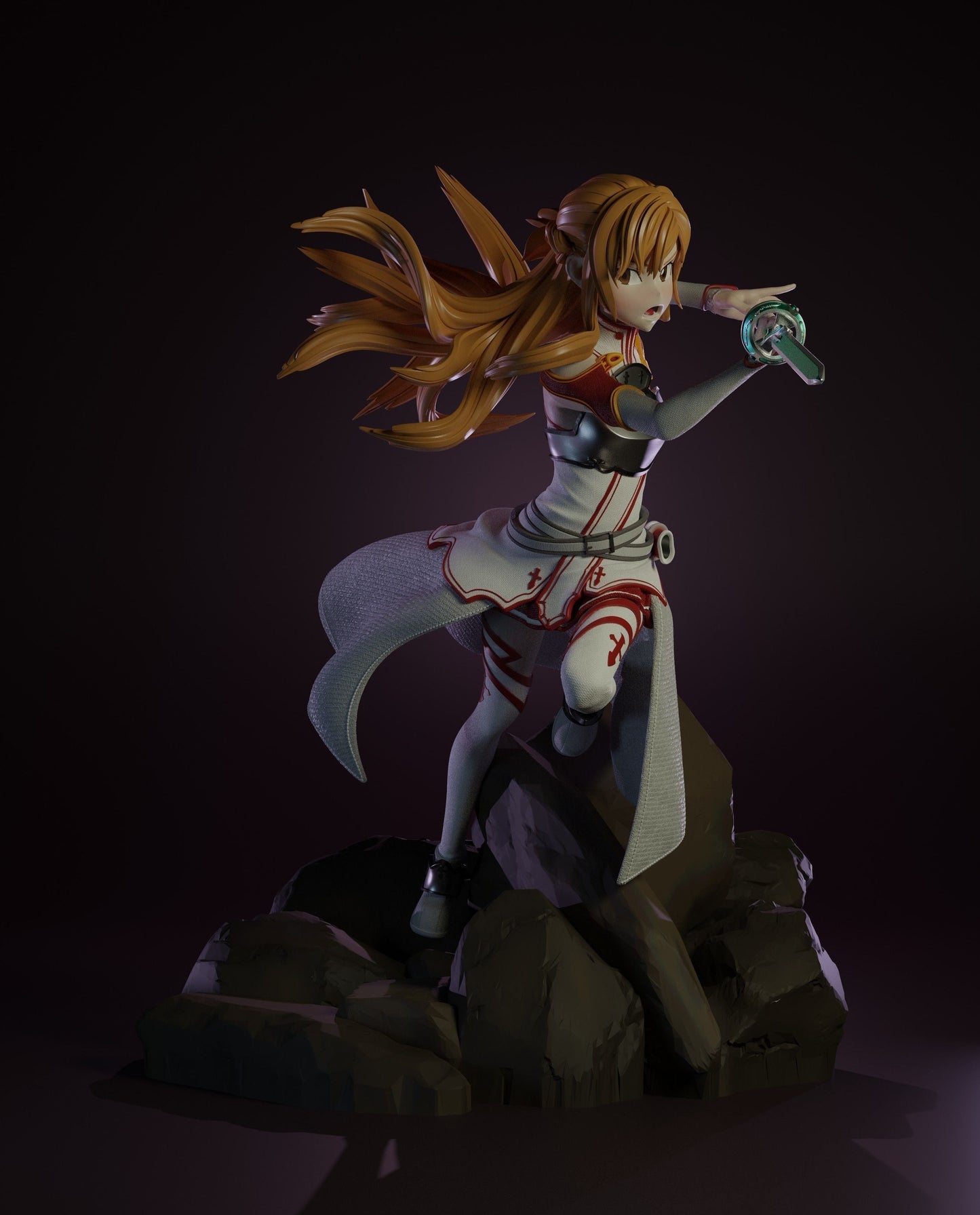 Asuna - Sword Art Online - STL 3D Print Files - 3D Printed Garage Kit ガレージキット Resin Model Scale Figure フィギュア