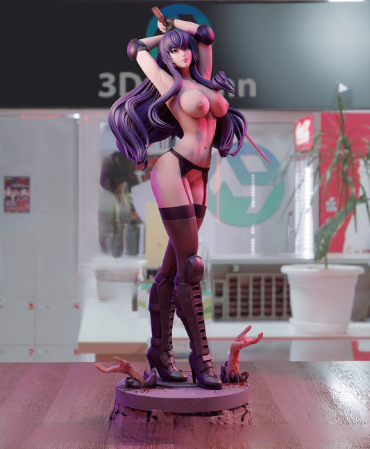 Saeko Busujima Special Edition - Highschool of the Dead - STL 3D Print Files - 3D Printed Garage Kit ガレージキット Resin Model Scale Figure フィギュア