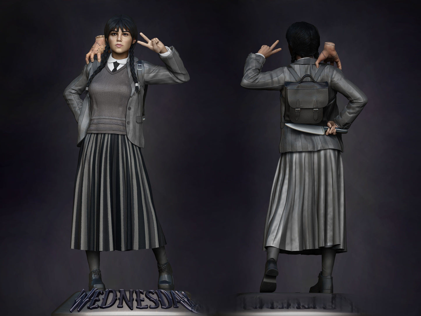 Wednesday Addams Special Edition - STL 3D Print Files - 3D Printed Garage Kit ガレージキット Resin Model Scale Figure フィギュア