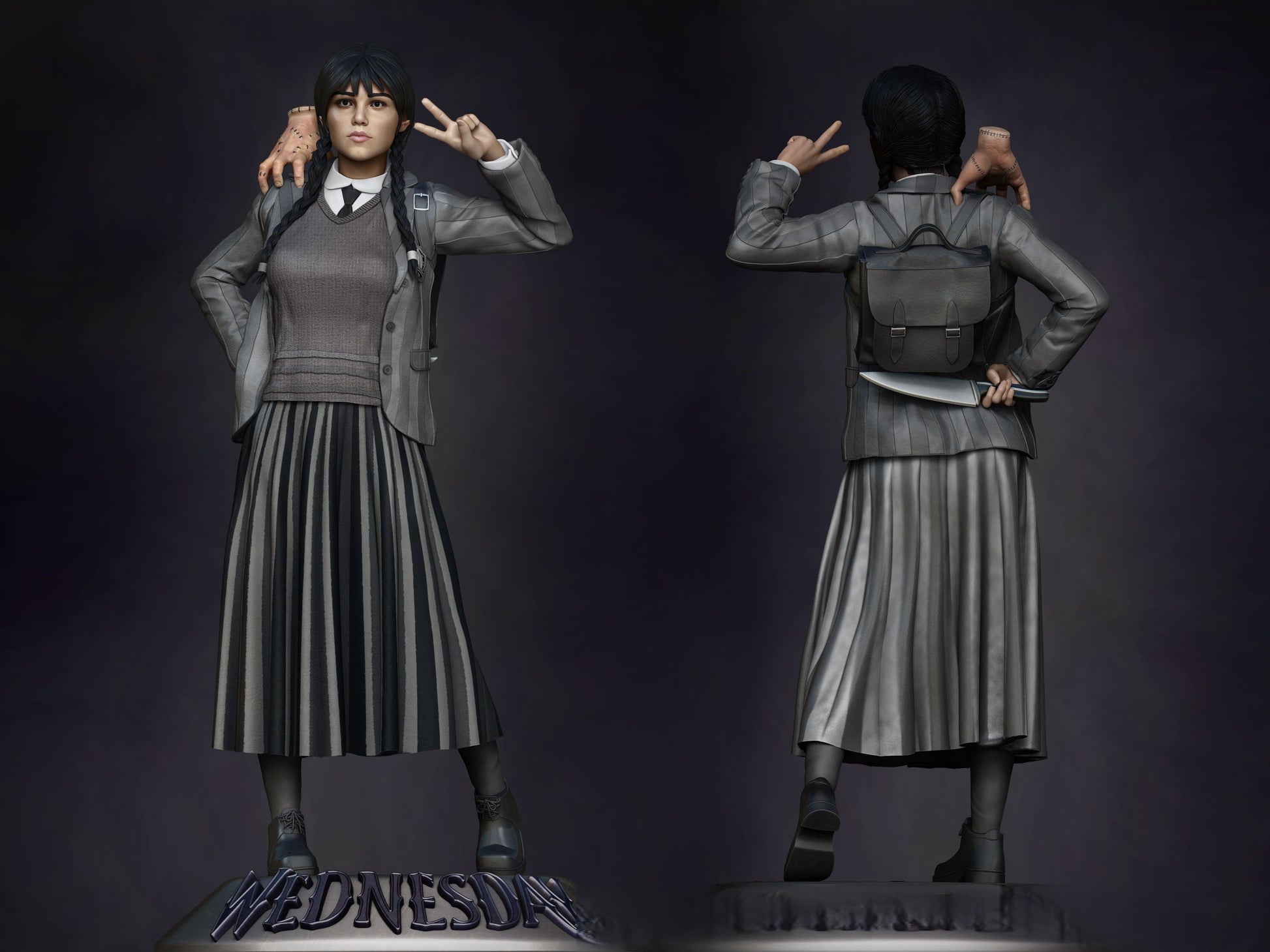 Wednesday Addams Special Edition - STL 3D Print Files - 3D Printed Garage Kit ガレージキット Resin Model Scale Figure フィギュア