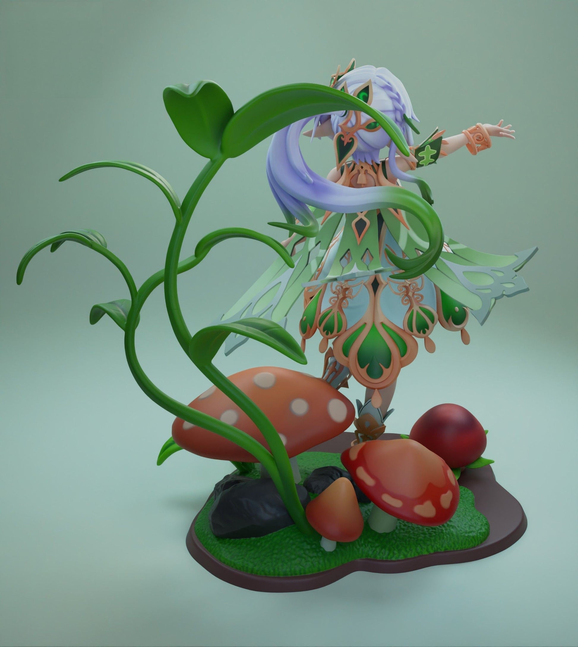 Nahida - Genshin Impact - STL 3D Print Files - 3D Printed Garage Kit ガレージキット Resin Model Scale Figure フィギュア