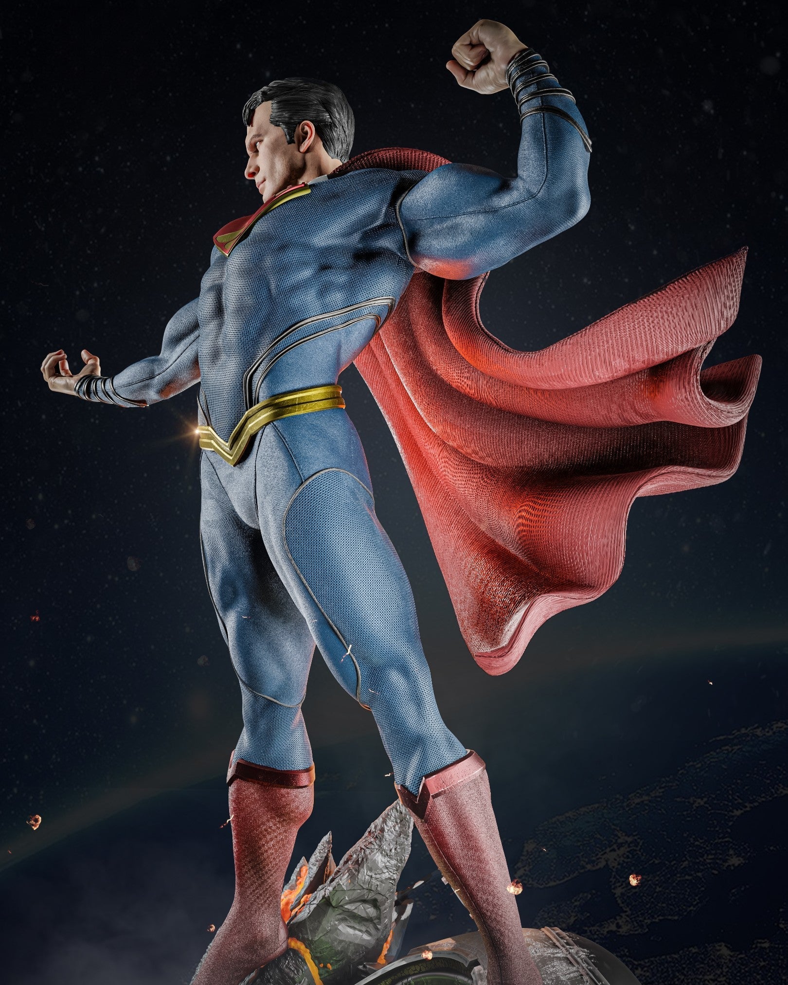 Superman - DC Comics 1/8 Scale - 3D Printed Garage Kit ガレージキット Resin Model Scale Figure フィギュア