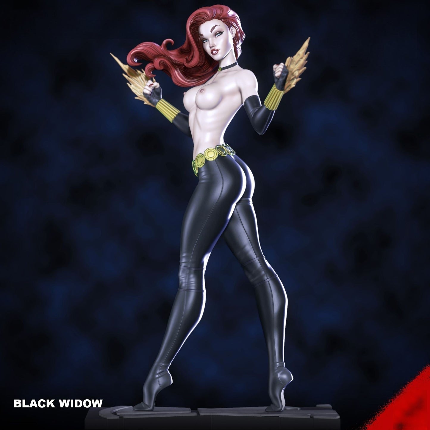 Black Widow Comic Special Edition - STL 3D Print Files - 3D Printed Garage Kit ガレージキット Resin Model Scale Figure フィギュア