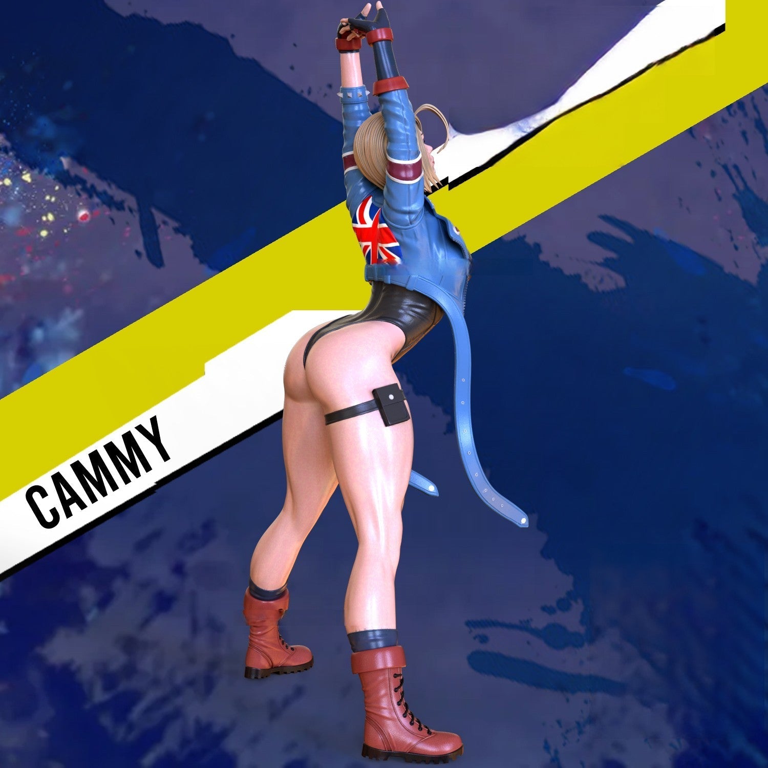 1351 Cammy Special Edition - Street Fighter - STL 3D Print Files - 3D Printed Garage Kit ガレージキット Resin Model Scale Figure フィギュア