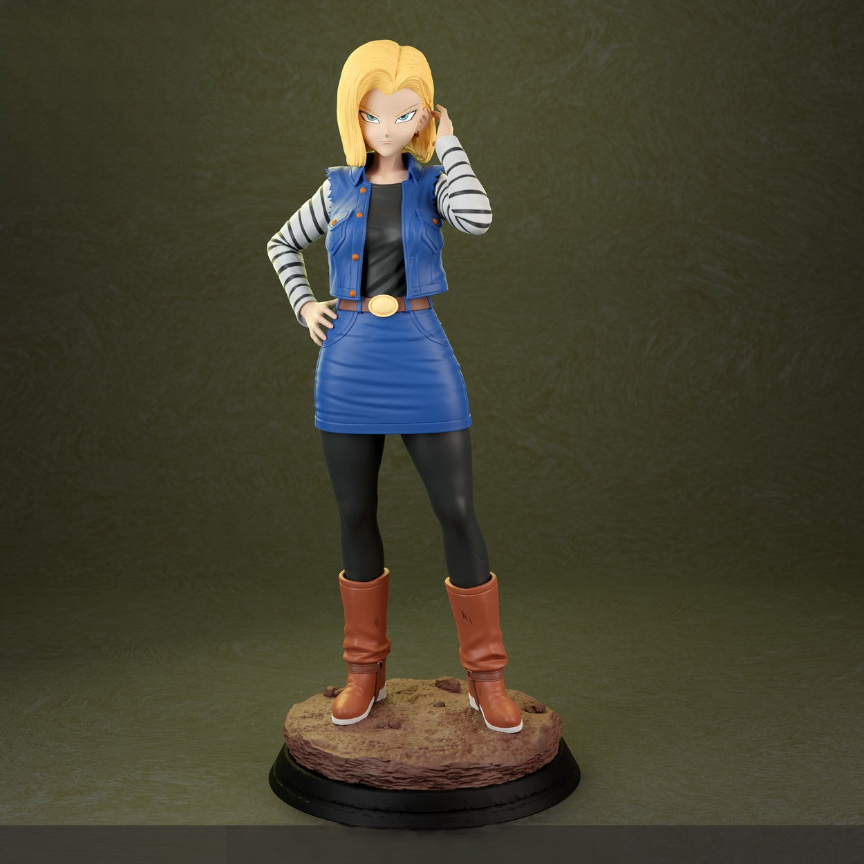 1386 Android 18 Special Edition - Dragon Ball - STL 3D Print Files - 3D Printed Garage Kit ガレージキット Resin Model Scale Figure フィギュア