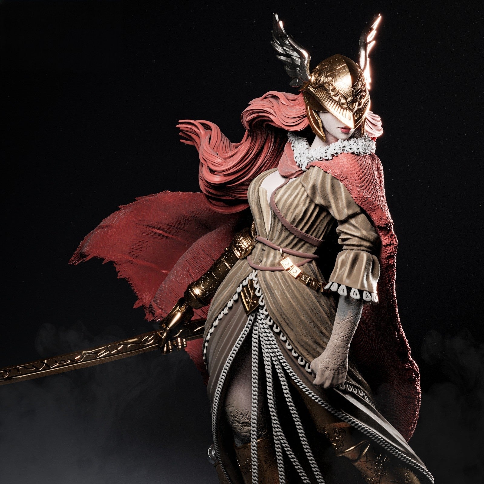 1418 Malenia - Elden Ring - STL 3D Print Files - 3D Printed Garage Kit ガレージキット Resin Model Scale Figure フィギュア