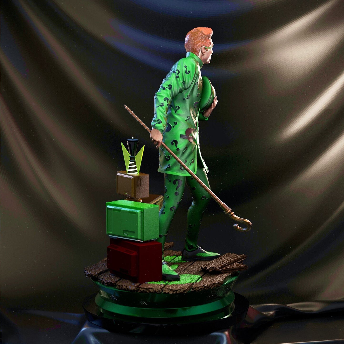 Riddler - Jim Carrey - Batman - STL 3D Print Files - 3D Printed Garage Kit ガレージキット Resin Model Scale Figure フィギュア