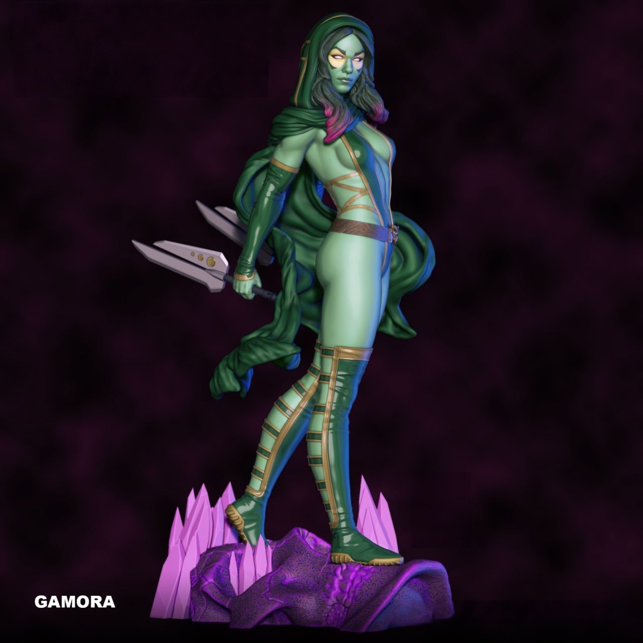 Gamora Special Edition - Guardians of the Galaxy - STL 3D Print Files - 3D Printed Garage Kit ガレージキット Resin Model Scale Figure フィギュア