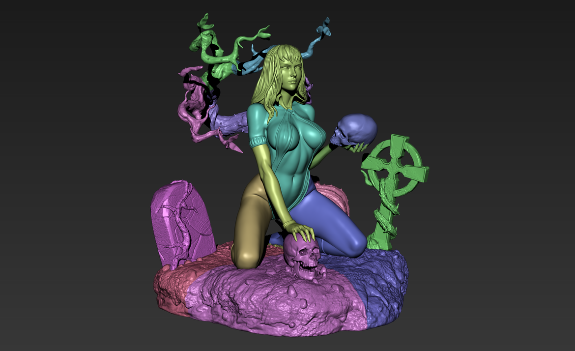 1322 Vampirella Special Edition - STL 3D Print Files - 3D Printed Garage Kit ガレージキット Resin Model Scale Figure フィギュア