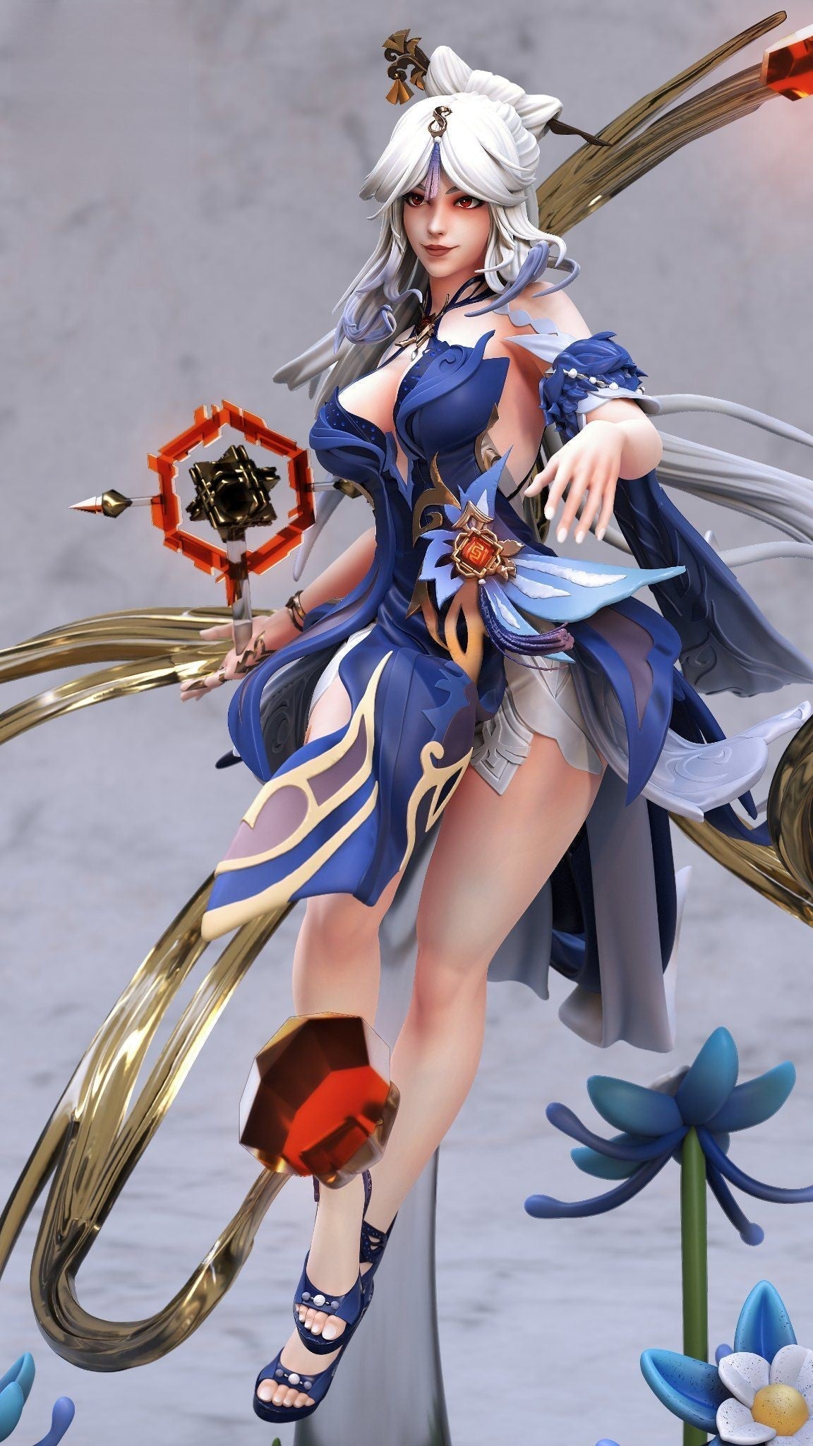 Ningguang - Genshin Impact - STL 3D Print Files - 3D Printed Garage Kit ガレージキット Resin Model Scale Figure フィギュア