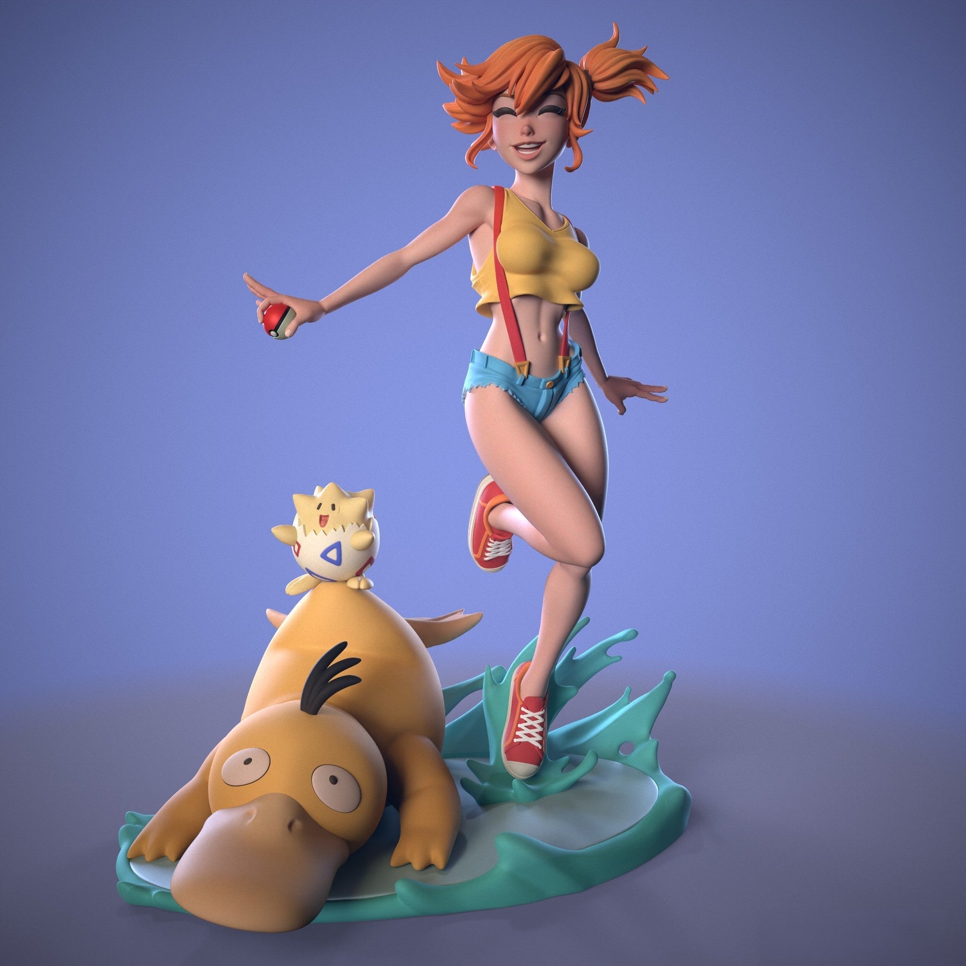 Misty Special Edition - Pokemon - STL 3D Print Files - 3D Printed Garage Kit ガレージキット Resin Model Scale Figure フィギュア