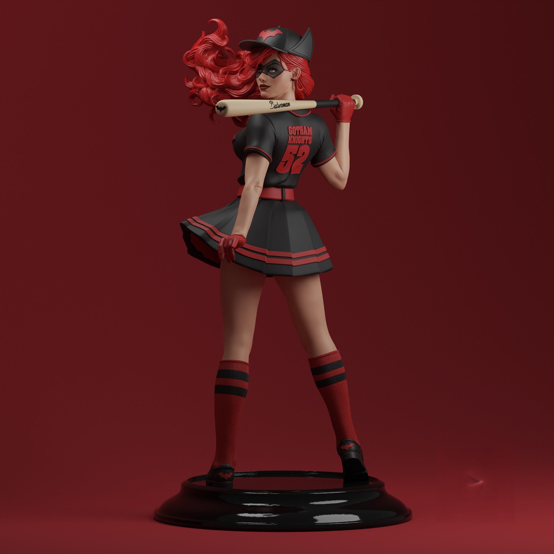 1341 Batwoman - DC Bombshells - Kate Kane - STL 3D Print Files - 3D Printed Garage Kit ガレージキット Resin Model Scale Figure フィギュア