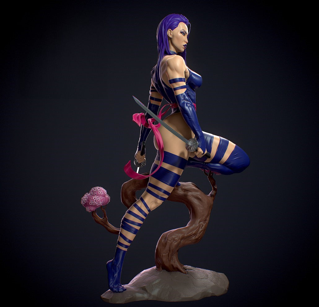 1331 Psylocke Special Edition - X-men - STL 3D Print Files - 3D Printed Garage Kit ガレージキット Resin Model Scale Figure フィギュア
