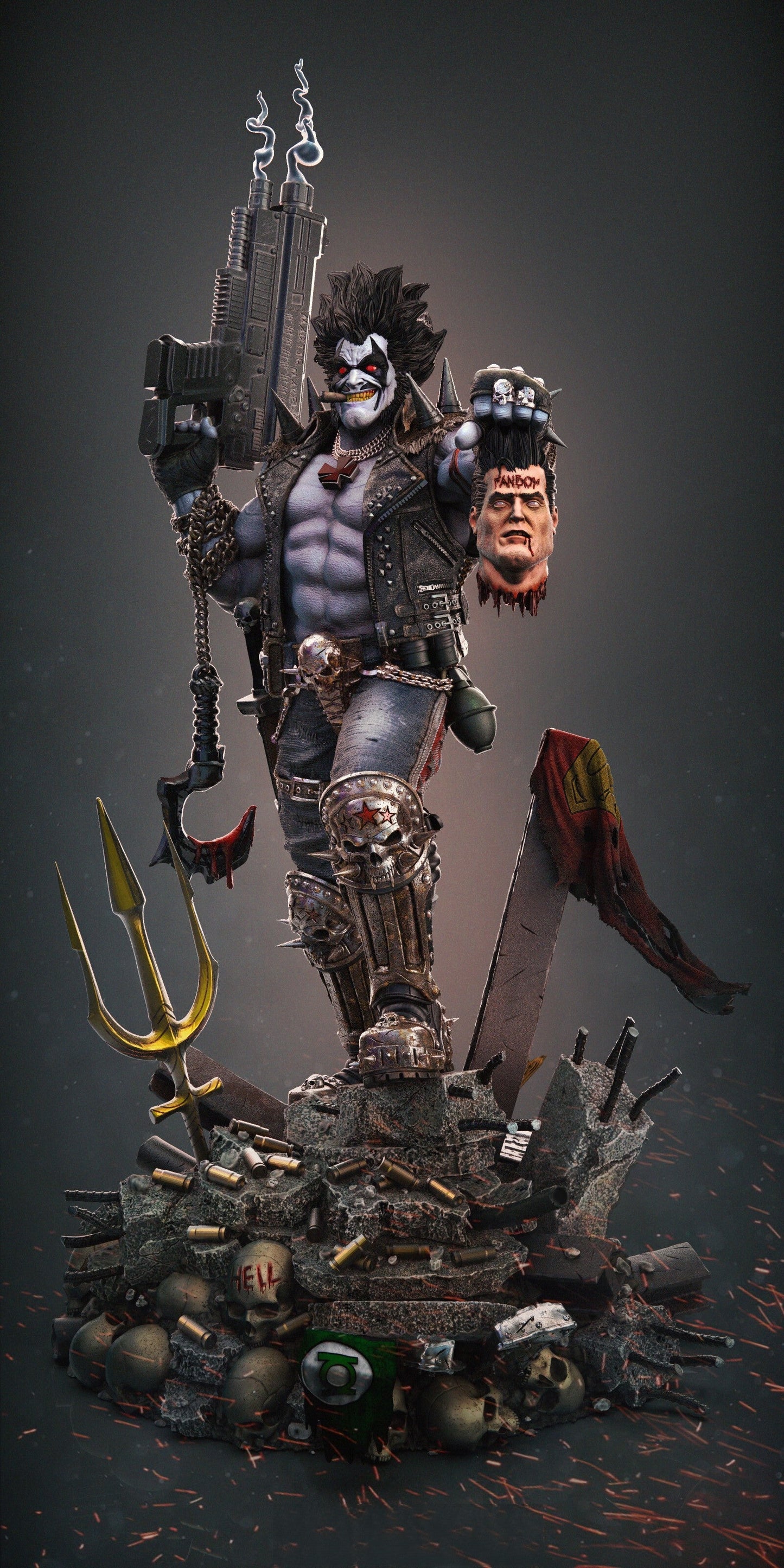 Lobo - DC Comics - STL 3D Print Files - 3D Printed Garage Kit ガレージキット Resin Model Scale Figure フィギュア