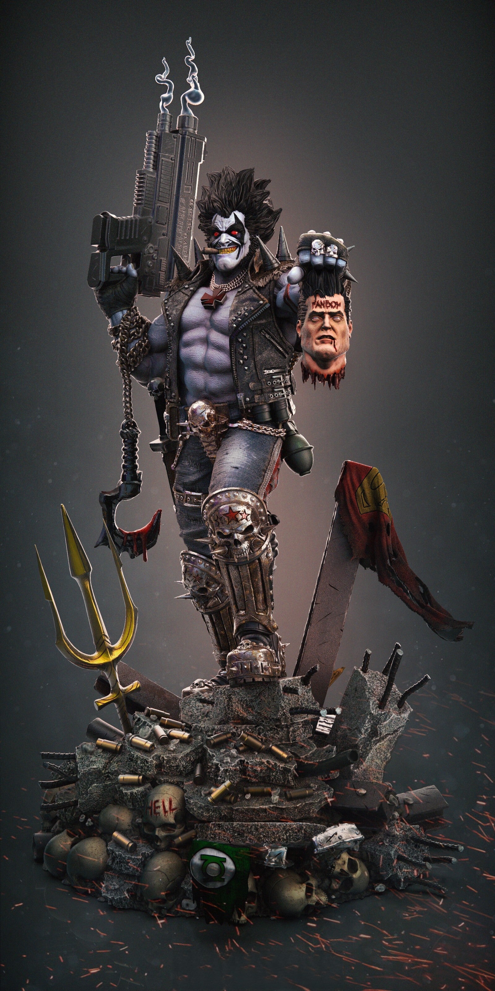 Lobo - DC Comics - STL 3D Print Files - 3D Printed Garage Kit ガレージキット Resin Model Scale Figure フィギュア