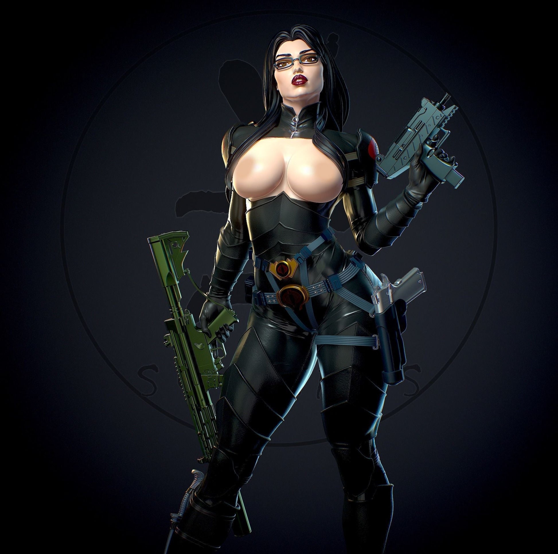 Baroness Special Edition - G.I. Joe - STL 3D Print Files - 3D Printed Garage Kit ガレージキット Resin Model Scale Figure フィギュア