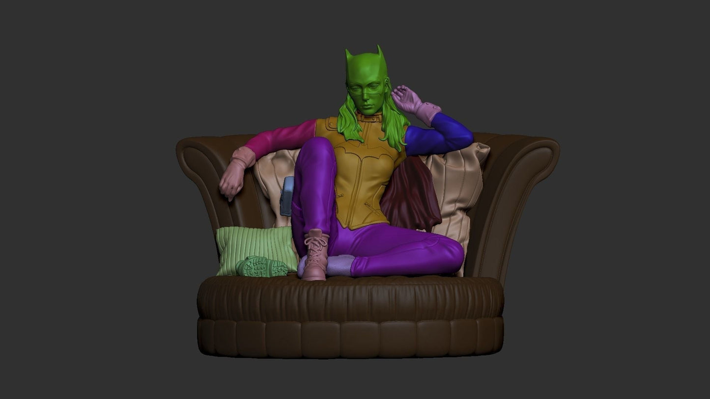 Sexy Batgirl - STL 3D Print Files - 3D Printed Garage Kit ガレージキット Resin Model Scale Figure フィギュア