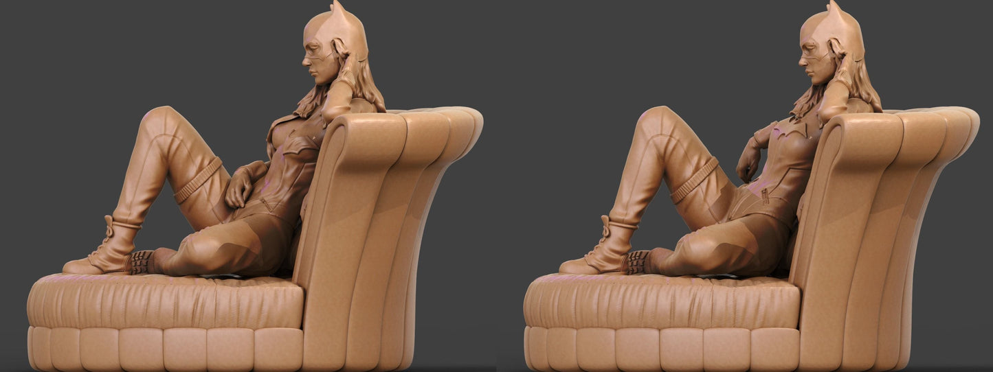 Sexy Batgirl - STL 3D Print Files - 3D Printed Garage Kit ガレージキット Resin Model Scale Figure フィギュア