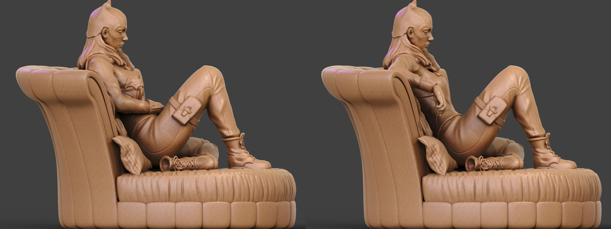 Sexy Batgirl - STL 3D Print Files - 3D Printed Garage Kit ガレージキット Resin Model Scale Figure フィギュア