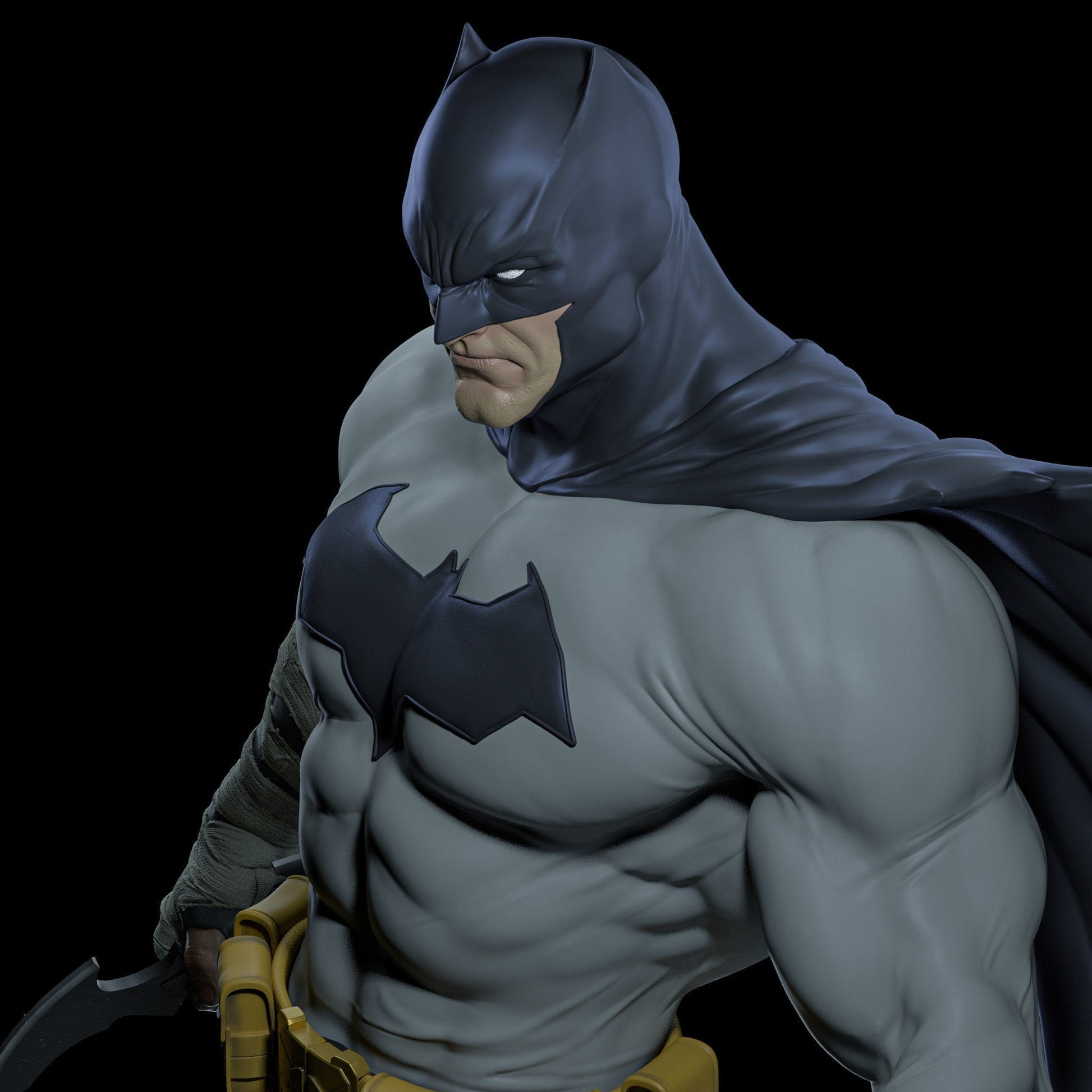 Batman Muscle - STL 3D Print Files - 3D Printed Garage Kit ガレージキット Resin Model Scale Figure フィギュア