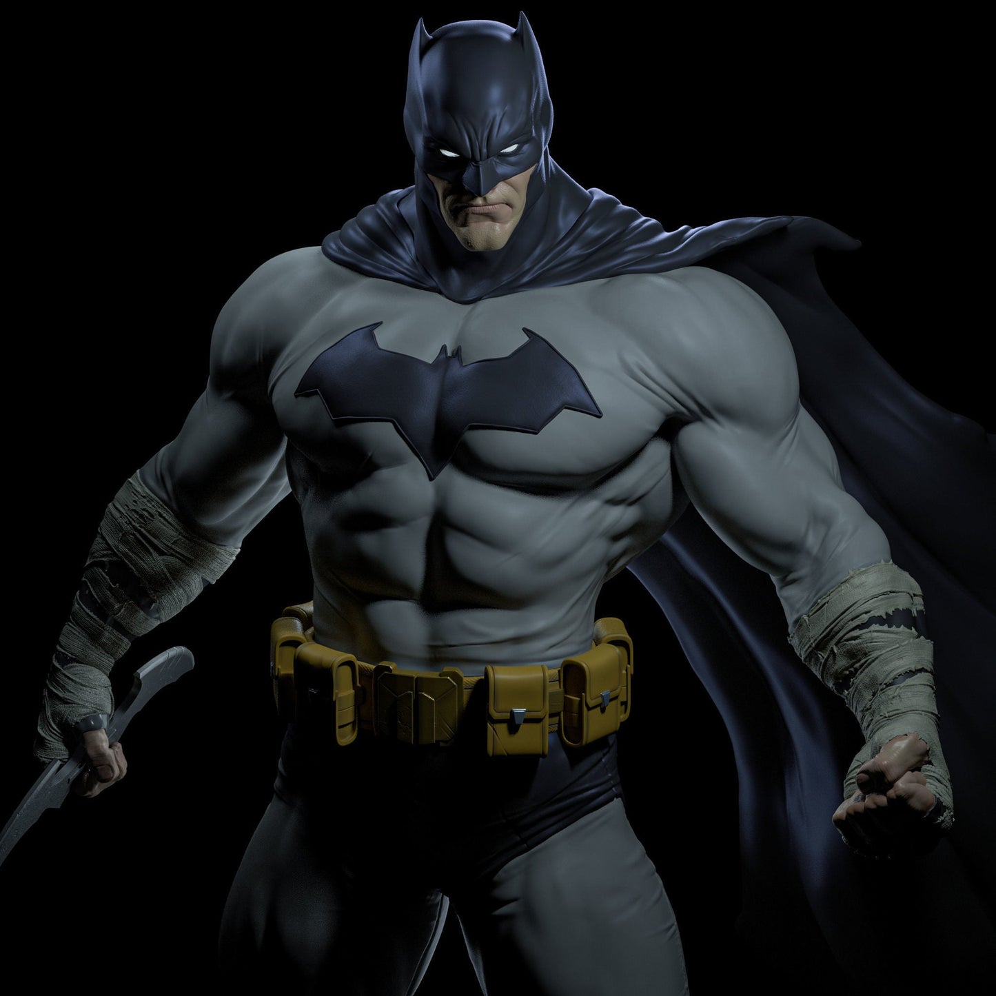 Batman Muscle - STL 3D Print Files - 3D Printed Garage Kit ガレージキット Resin Model Scale Figure フィギュア