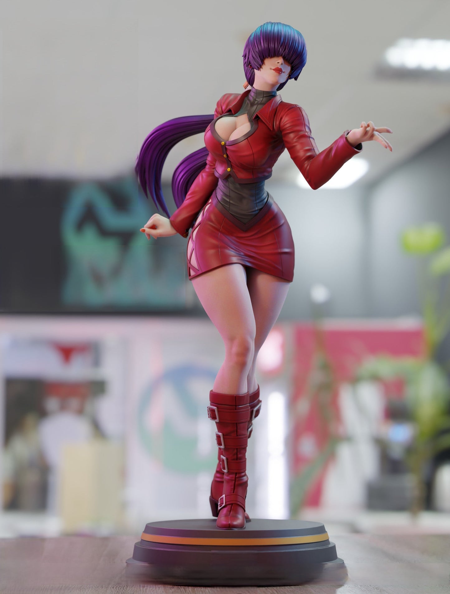 Shermie Special Edition - The King of Fighters - STL 3D Print Files - 3D Printed Garage Kit ガレージキット Resin Model Scale Figure フィギュア