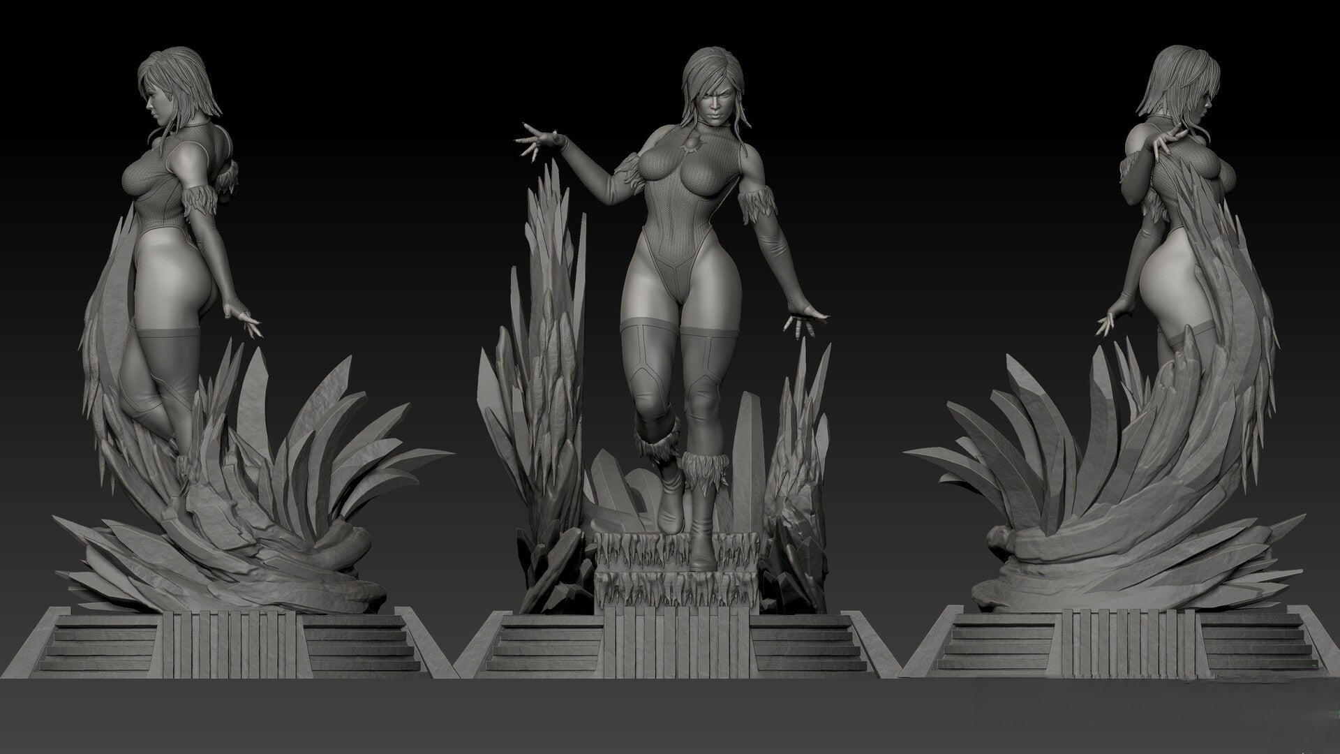 Killer Frost - DC Comics - STL 3D Print Files - 3D Printed Garage Kit ガレージキット Resin Model Scale Figure フィギュア