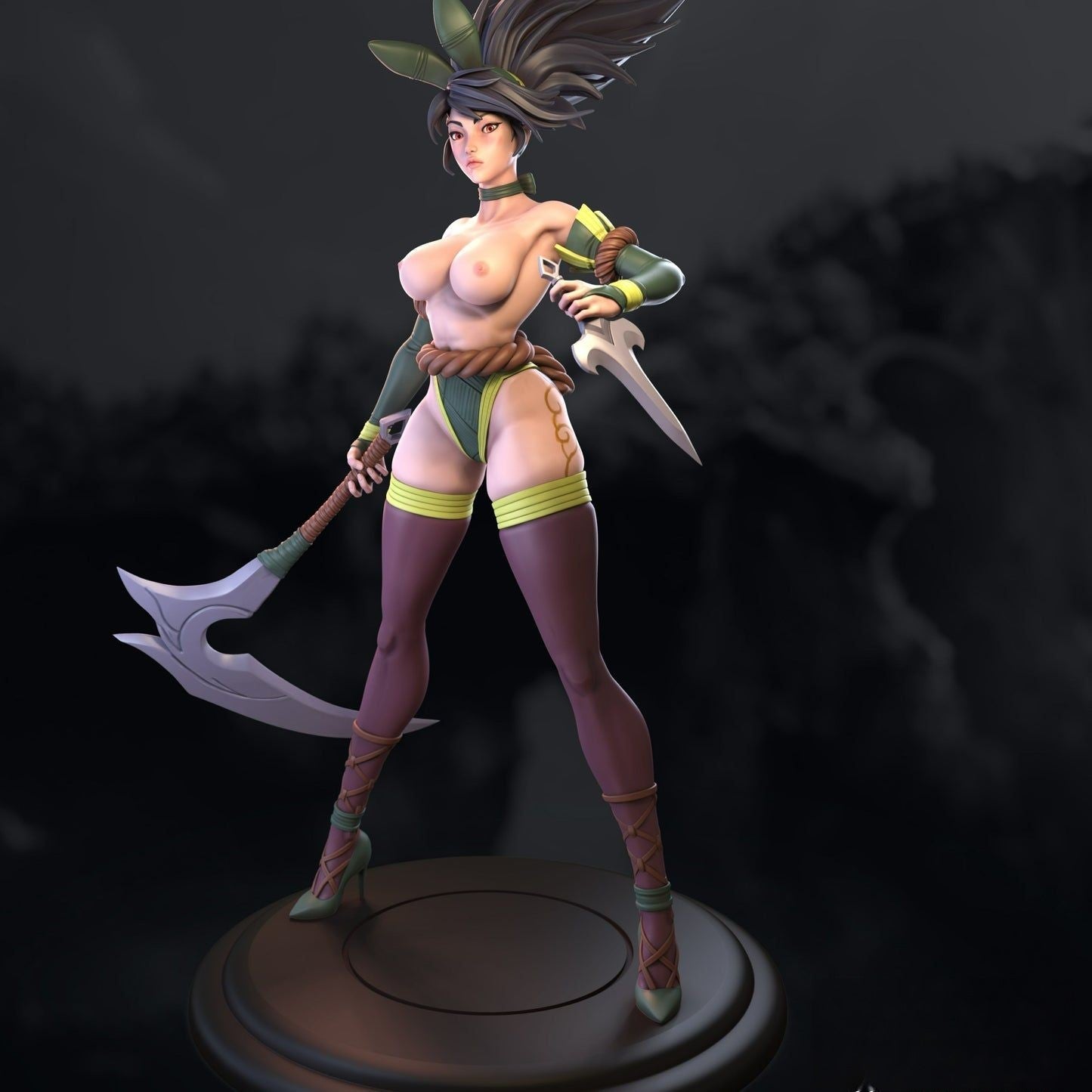 Akali Bunny Special Edition - League of Legend - STL 3D Print Files - 3D Printed Garage Kit ガレージキット Resin Model Scale Figure フィギュア
