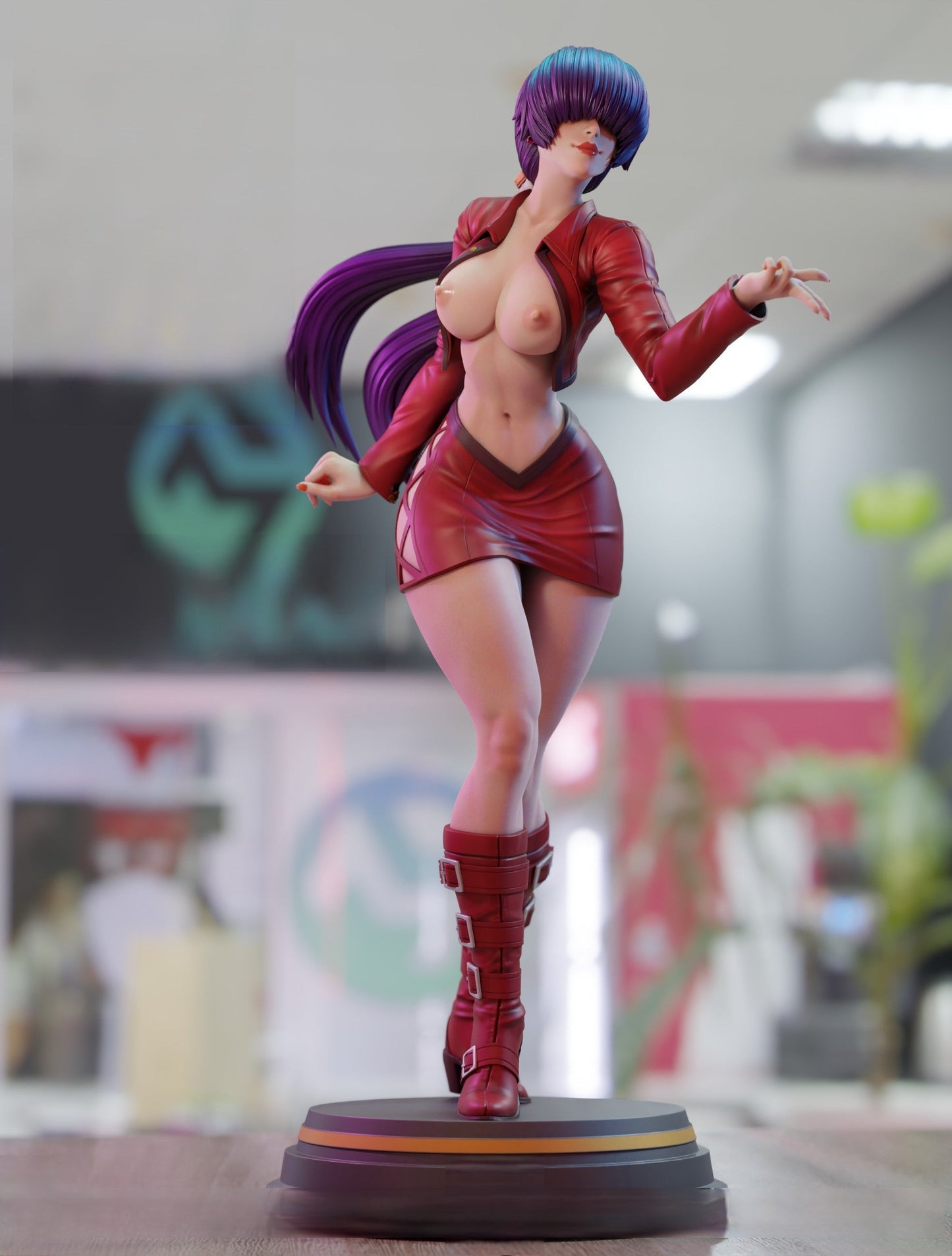 Shermie Special Edition - The King of Fighters - STL 3D Print Files - 3D Printed Garage Kit ガレージキット Resin Model Scale Figure フィギュア