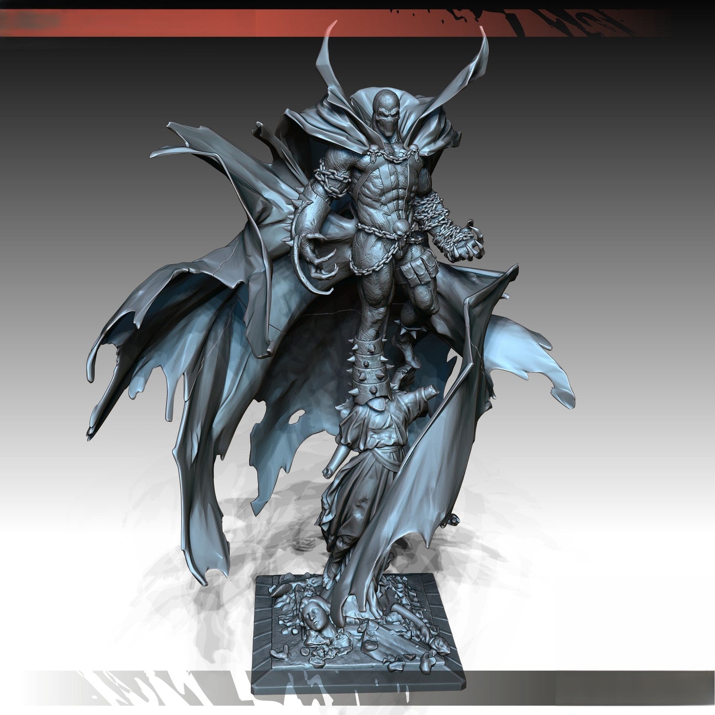 1358 Spawn - Al Simmons - STL 3D Print Files - 3D Printed Garage Kit ガレージキット Resin Model Scale Figure フィギュア