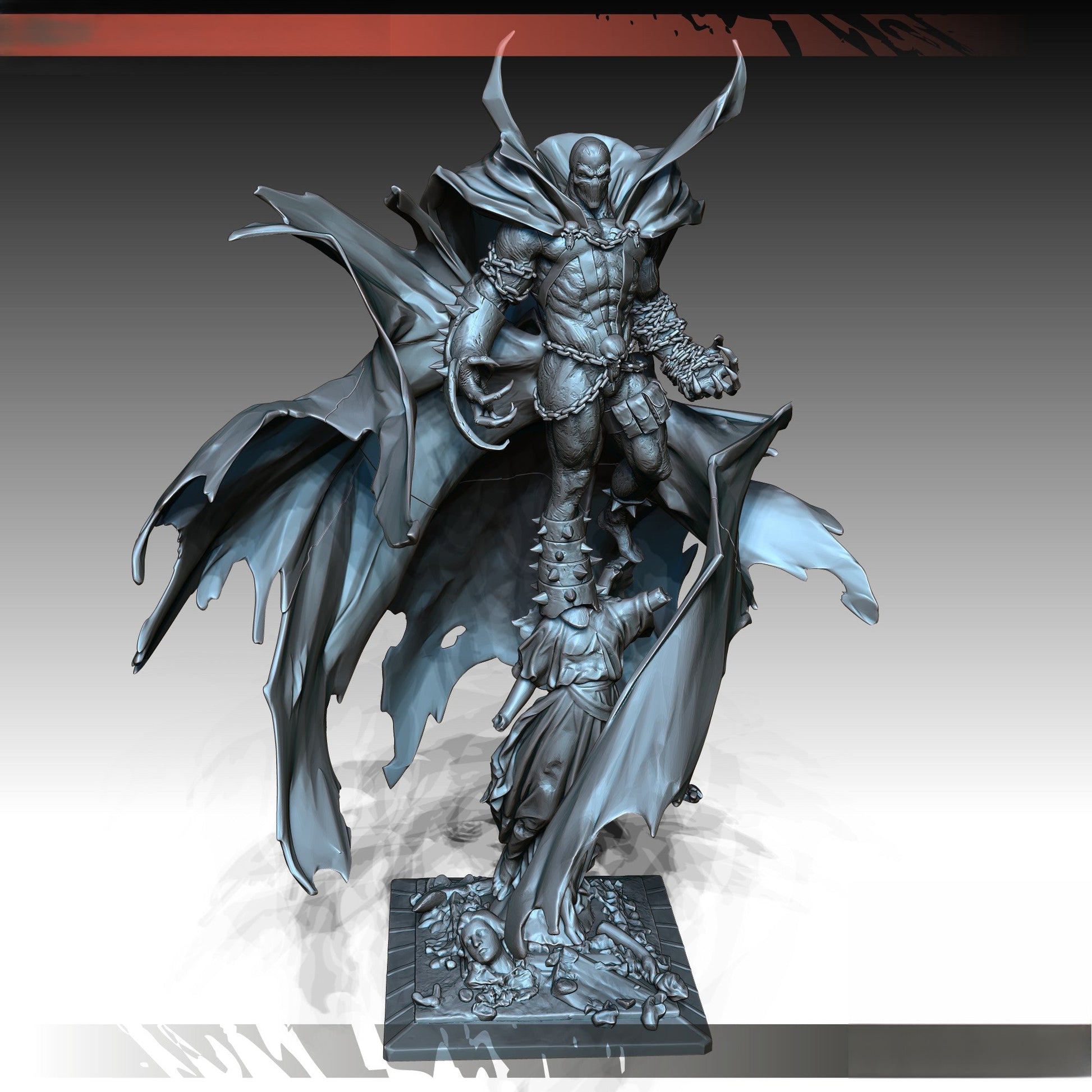 1358 Spawn - Al Simmons - STL 3D Print Files - 3D Printed Garage Kit ガレージキット Resin Model Scale Figure フィギュア