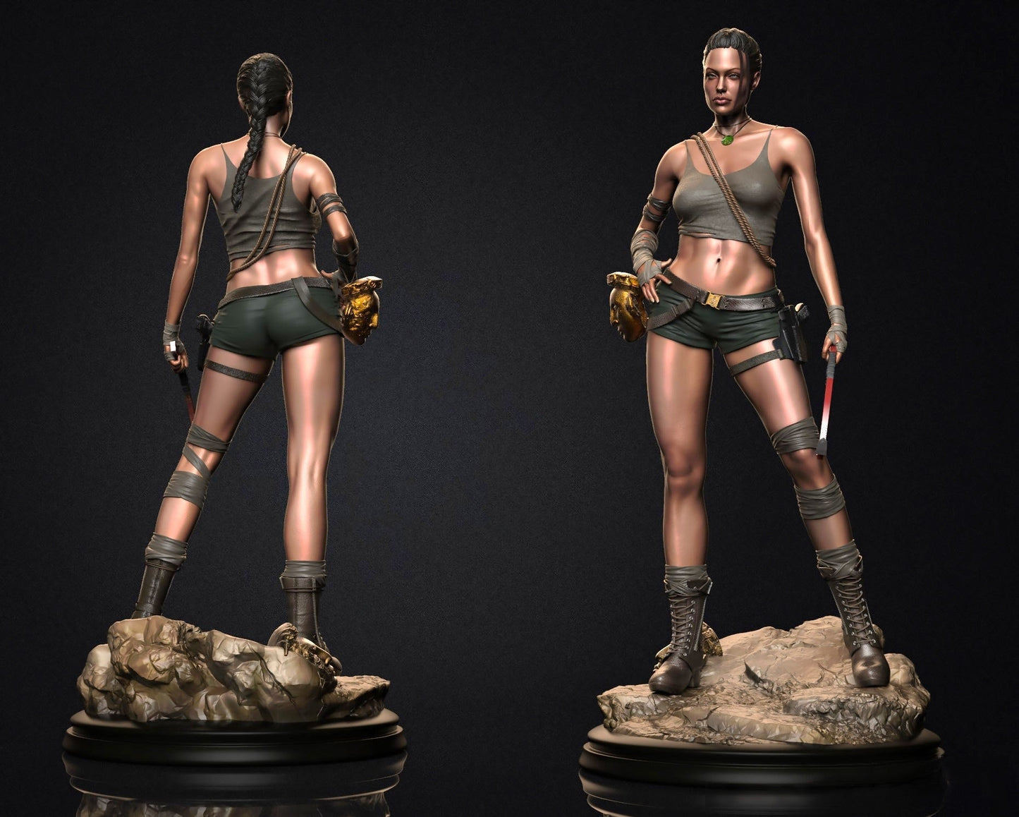 1437 Lara Croft Special Edition - Angelina Jolie - STL 3D Print Files - 3D Printed Garage Kit ガレージキット Resin Model Scale Figure フィギュア