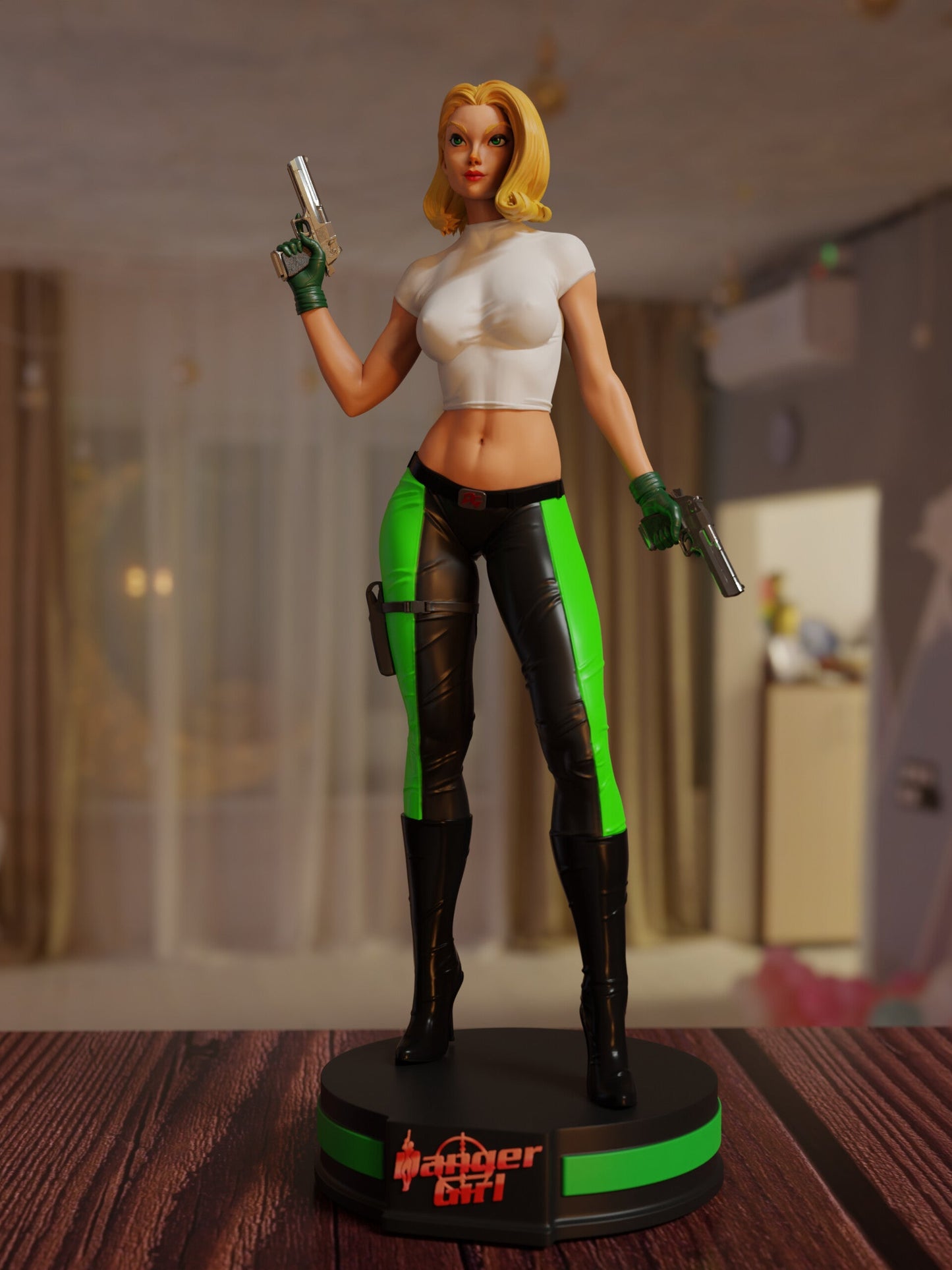 Abbey Chase Special Edition - Danger Girl - STL 3D Print Files - 3D Printed Garage Kit ガレージキット Resin Model Scale Figure フィギュア